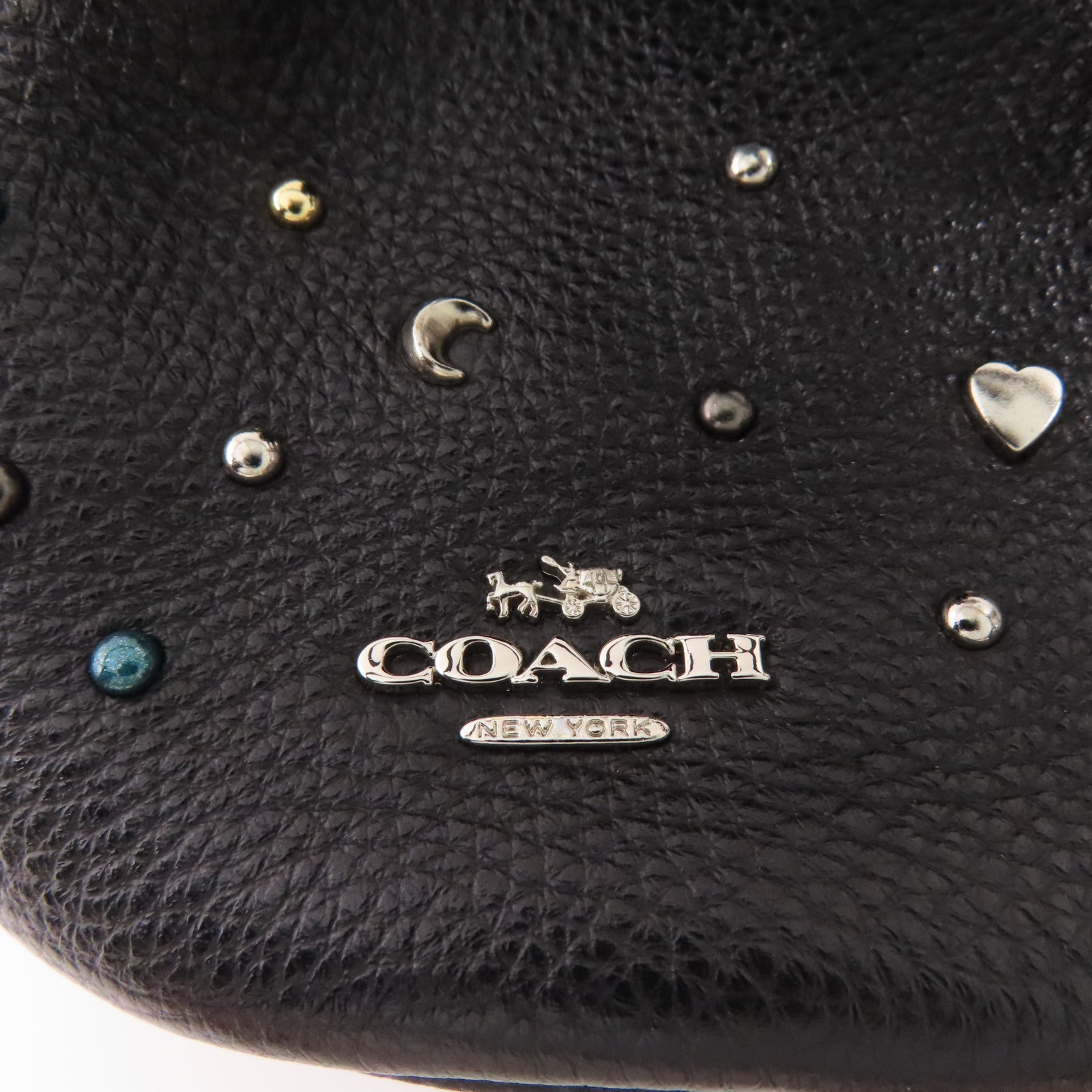 COACH 牛皮皮革Bucket Bag银扣手挽袋