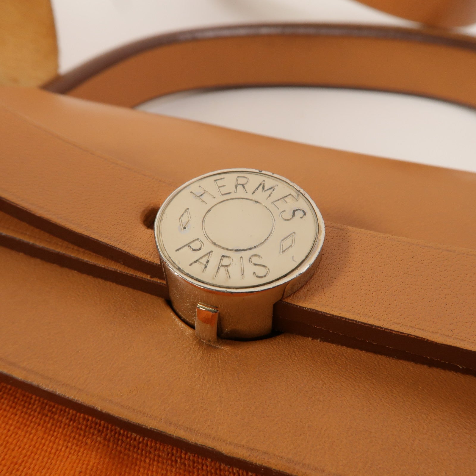 HERMES 帆布Herbag PM手挽肩背兩用袋Orange H