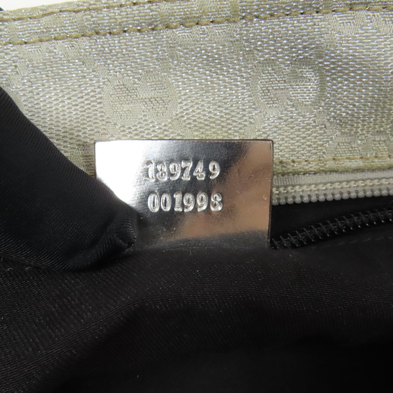 GUCCI 帆布Shoulder Bag銀扣肩背袋