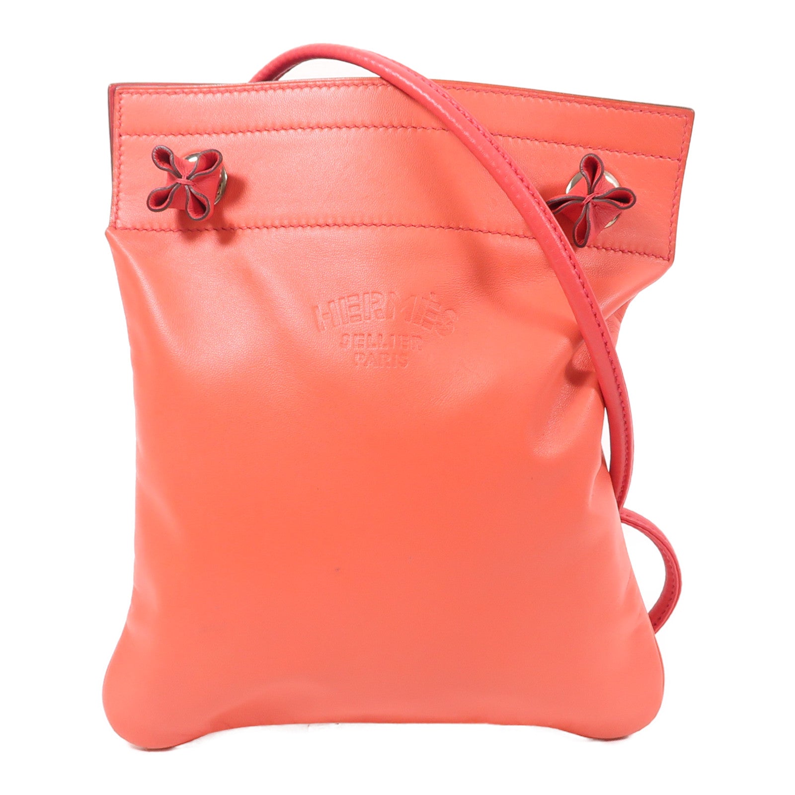 HERMES PHW Aline Mini Shoulder Bag Veau Swift Leather Rouge de Coeur Red