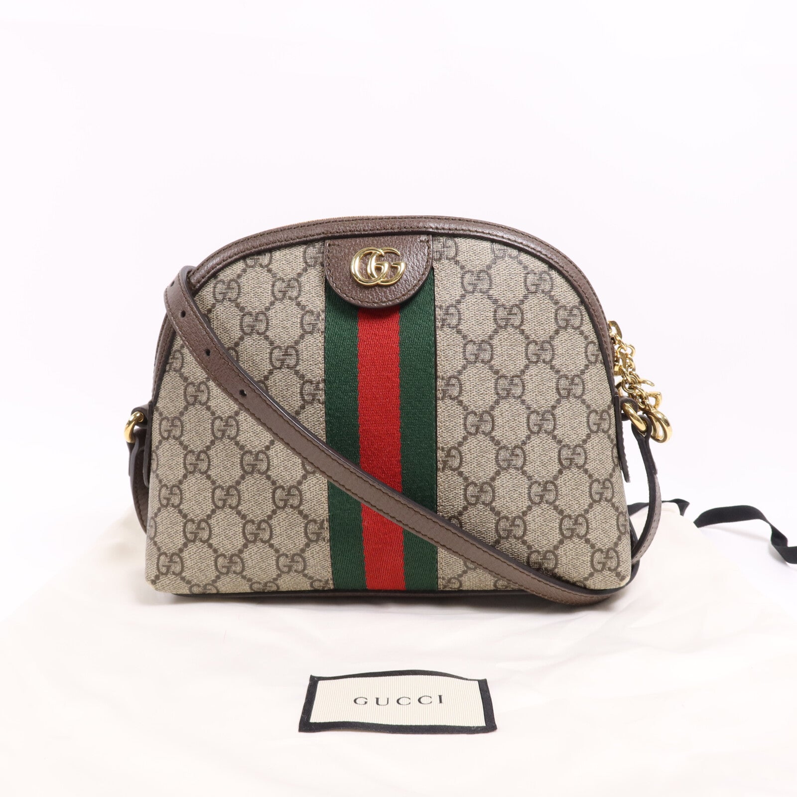 GUCCI 塗層帆布Ophidia GG Small金扣肩背袋