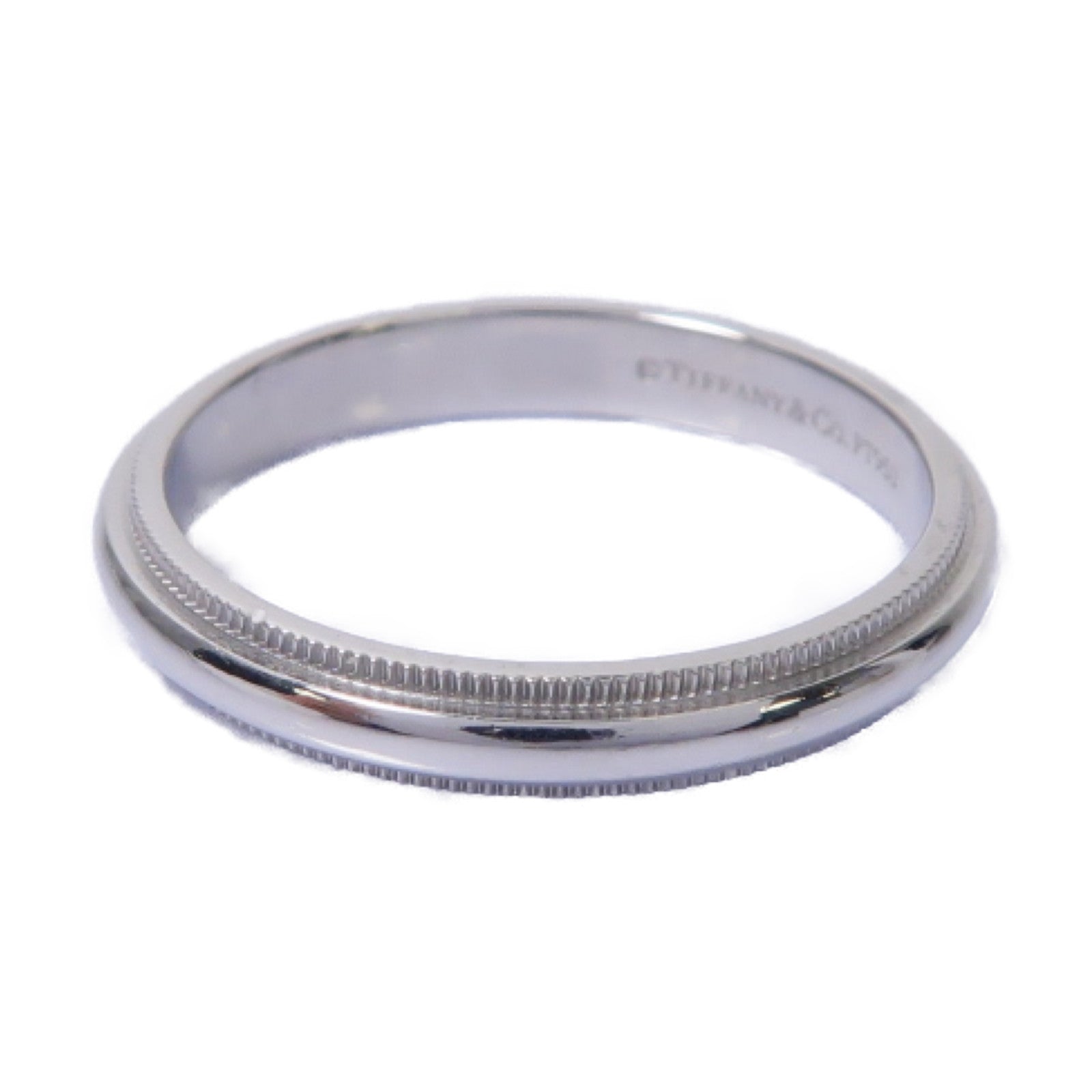 TIFFANY＆CO 【激減優惠】950PT鉑金Milg Rain Wedding Band Ring戒指US#8
