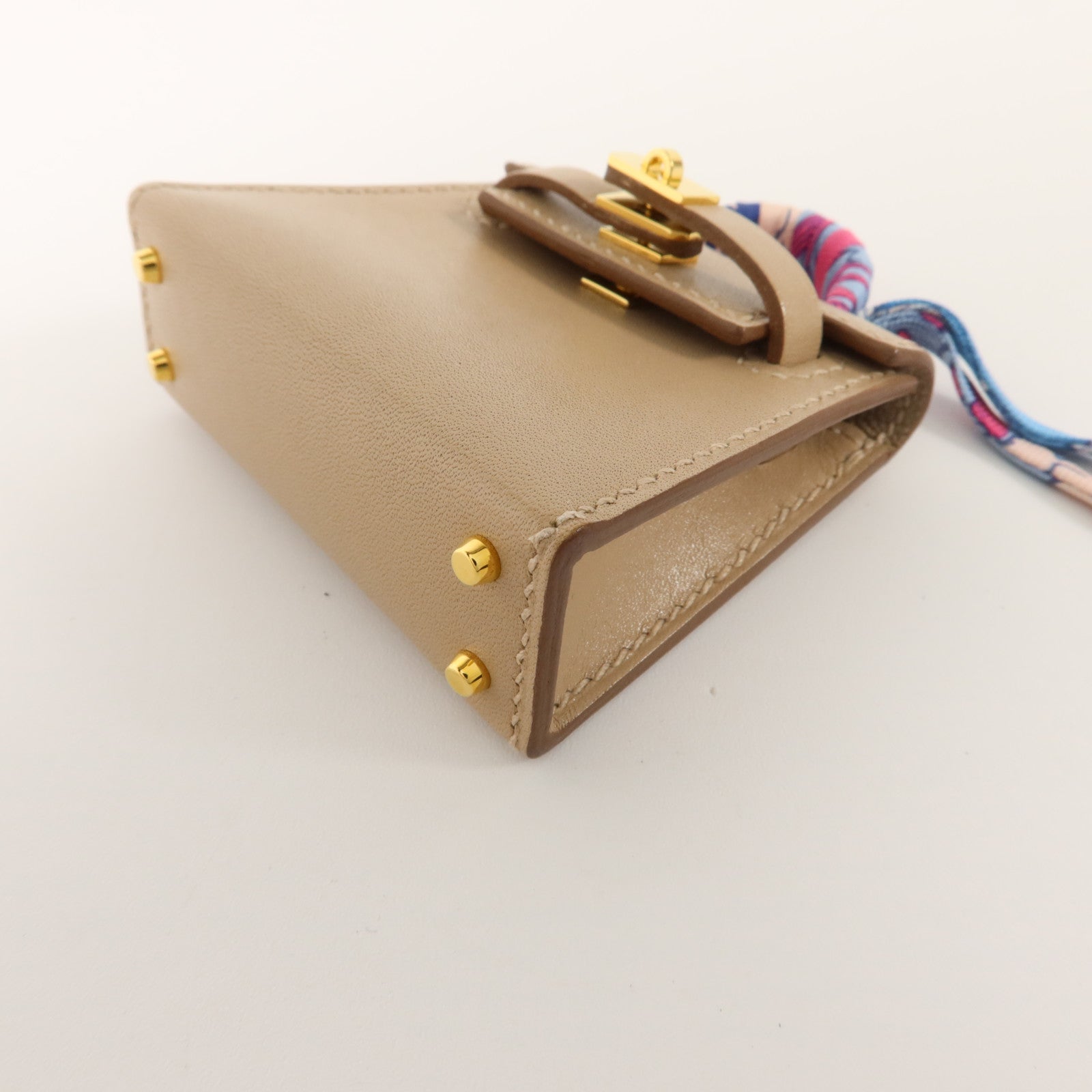 HERMES Tadelakt皮革 Kelly Twilly Bag Charm掛飾Argile