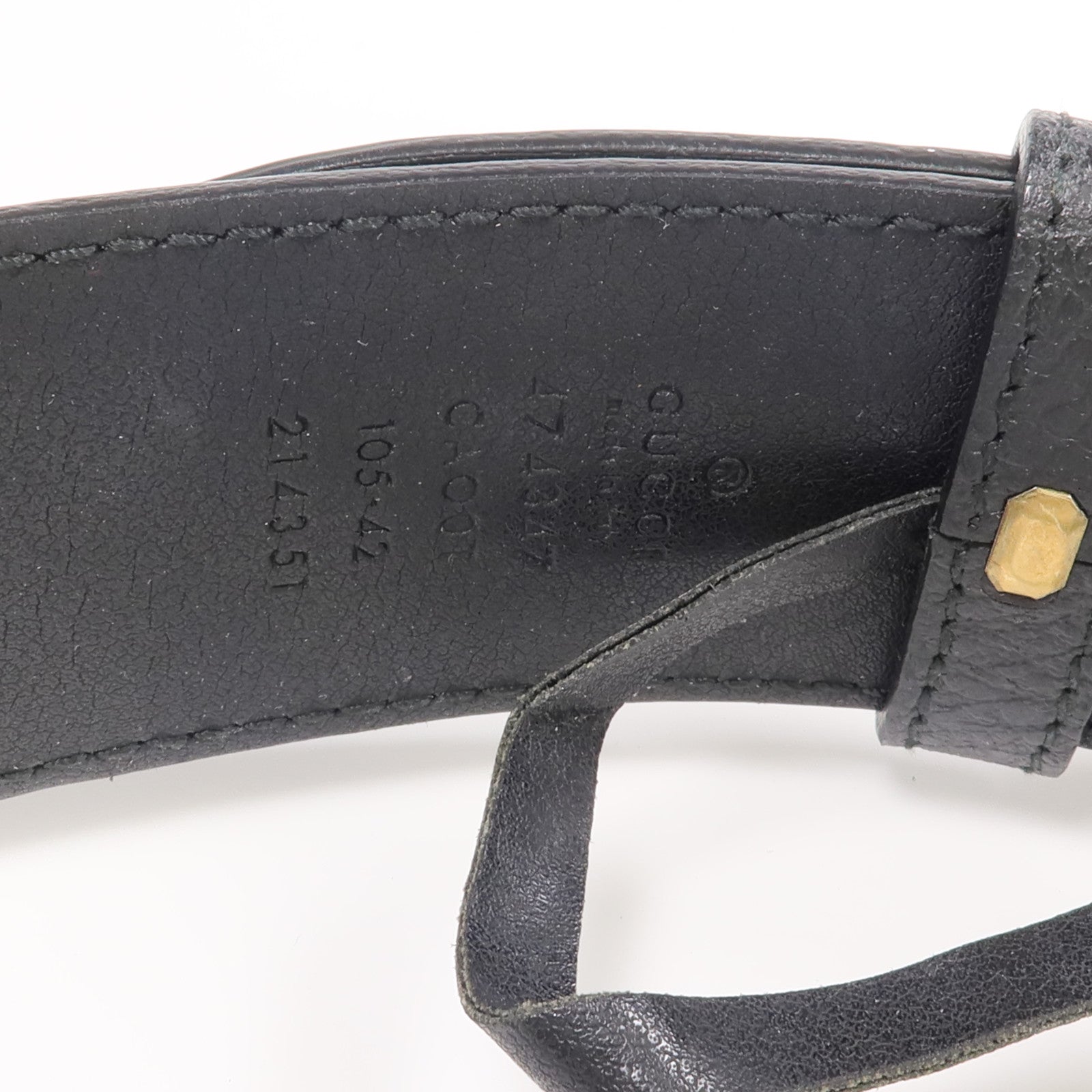 GUCCI 牛皮皮革GG Belt金扣皮帶