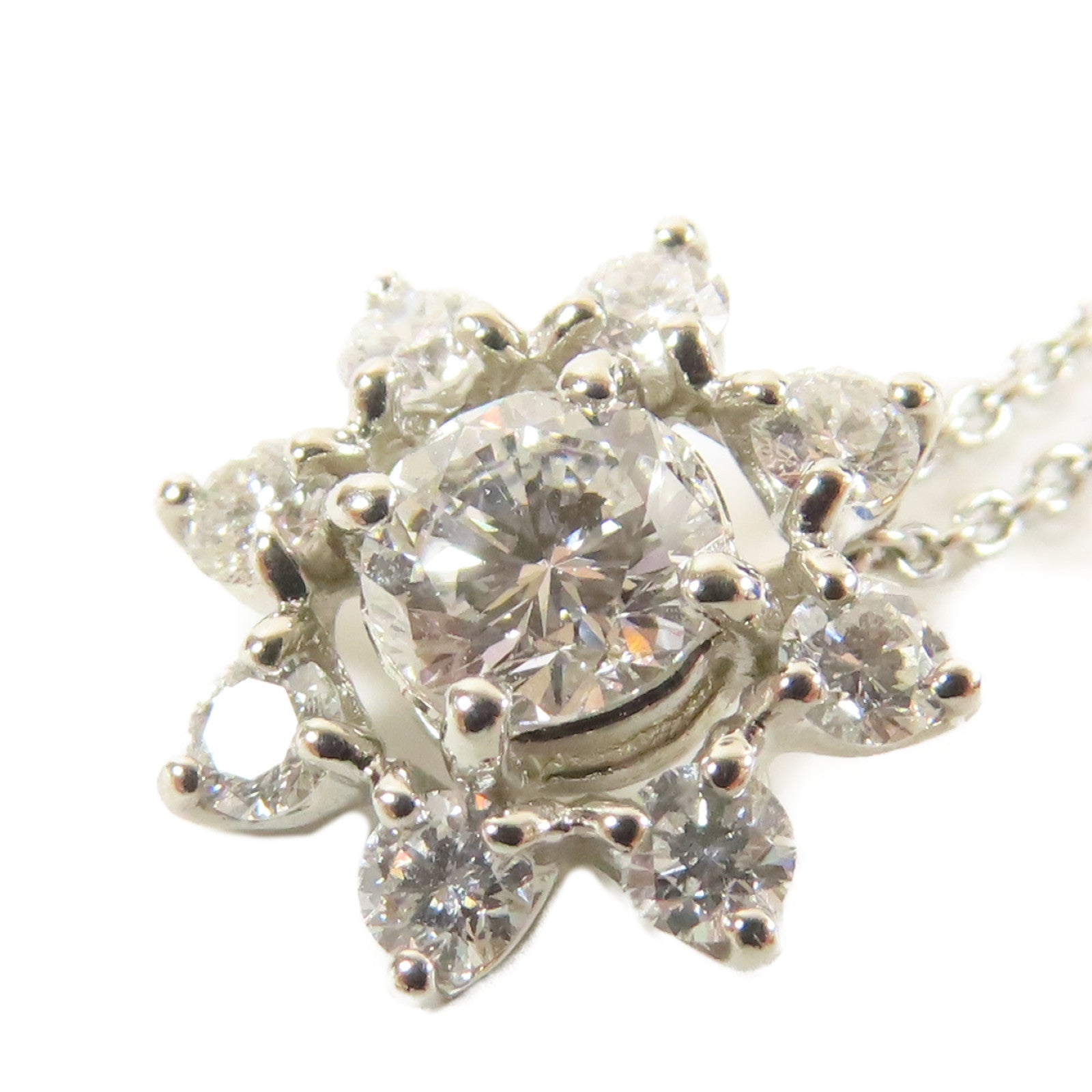 JEWELRY **【激減優惠】PT850/PT900鉑金/鑽石Diamond Necklace0.309ct/0.27ct鑽石項鍊#44cm