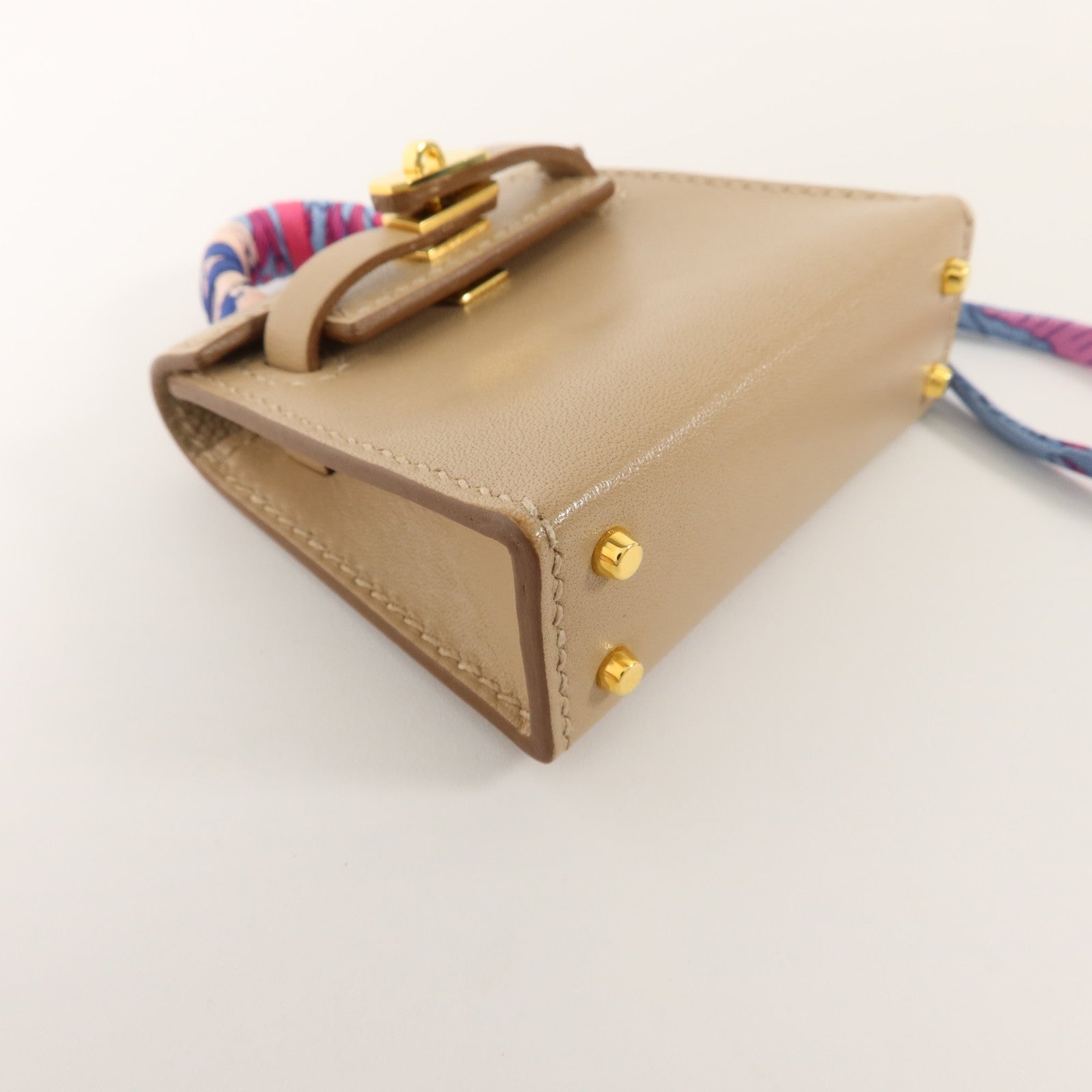 HERMES Tadelakt皮革 Kelly Twilly Bag Charm掛飾Argile