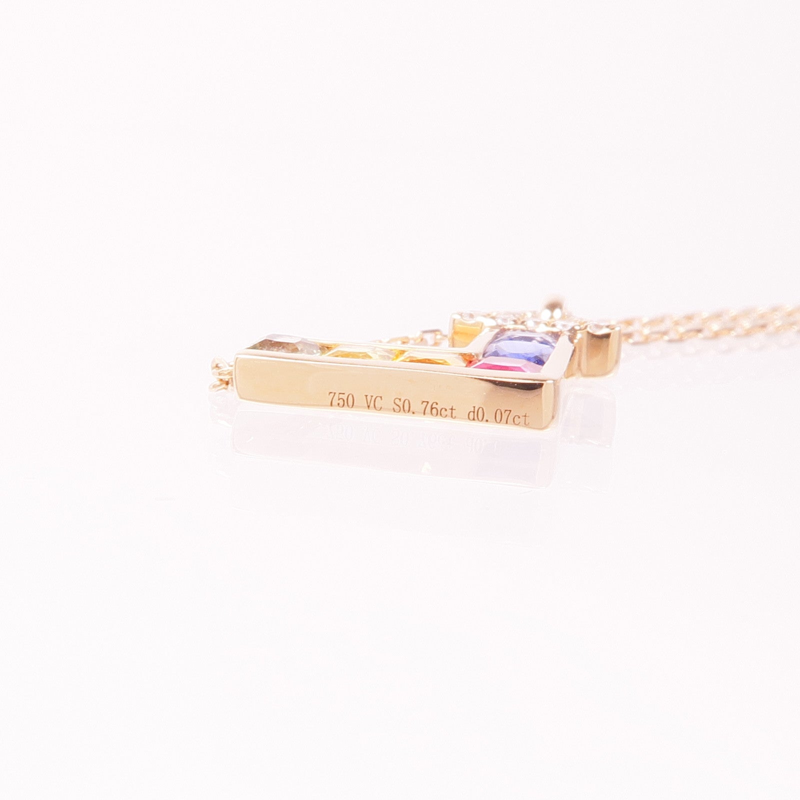 JEWELRY 【激減優惠】18K玫瑰金Diamond Sapphire Necklace鑽石/藍寶石項鍊
