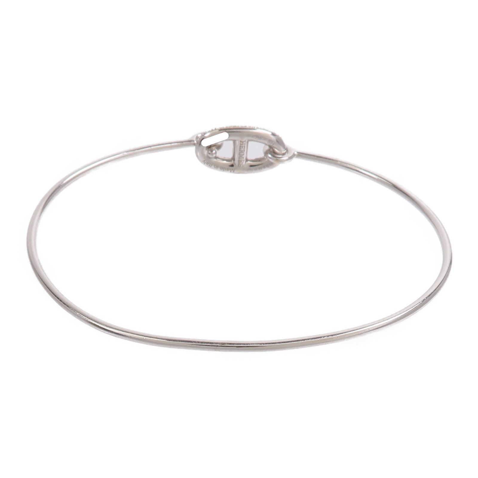 HERMES 18K白金Ronde Chaine d'ancre Diamond Bracelet鑽石手鐲