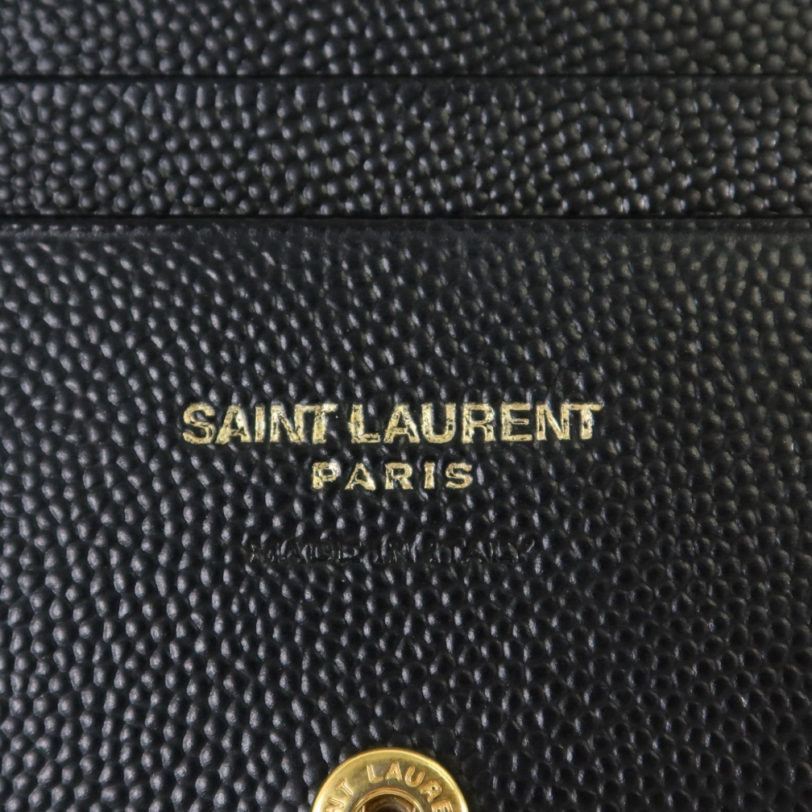 SAINT LAURENT 牛皮皮革Wallet金扣錢包