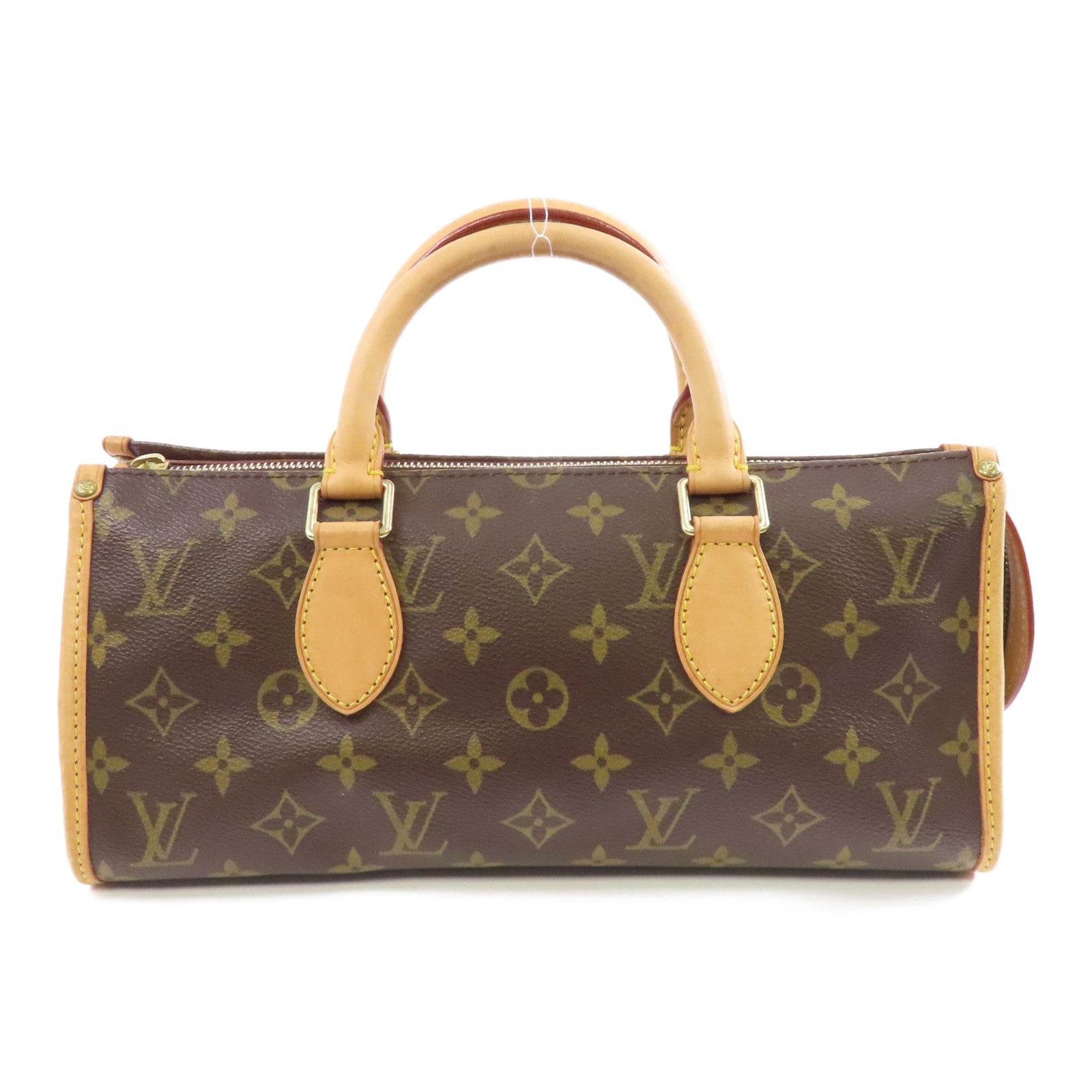 LOUIS VUITTON Monogram Popincourt金扣手挽袋棕色
