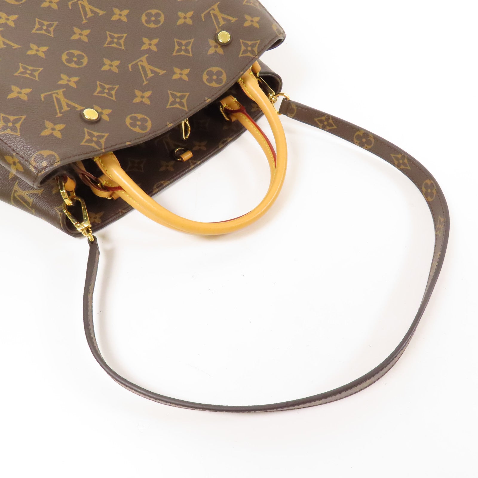 LOUIS VUITTON Monogram Montaigne MM金扣手挽肩背兩用袋