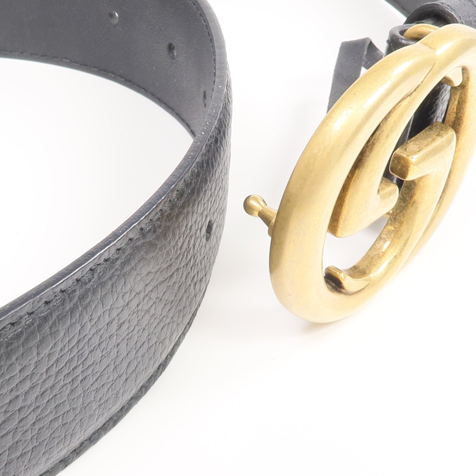 GUCCI 牛皮皮革GG Belt金扣皮帶
