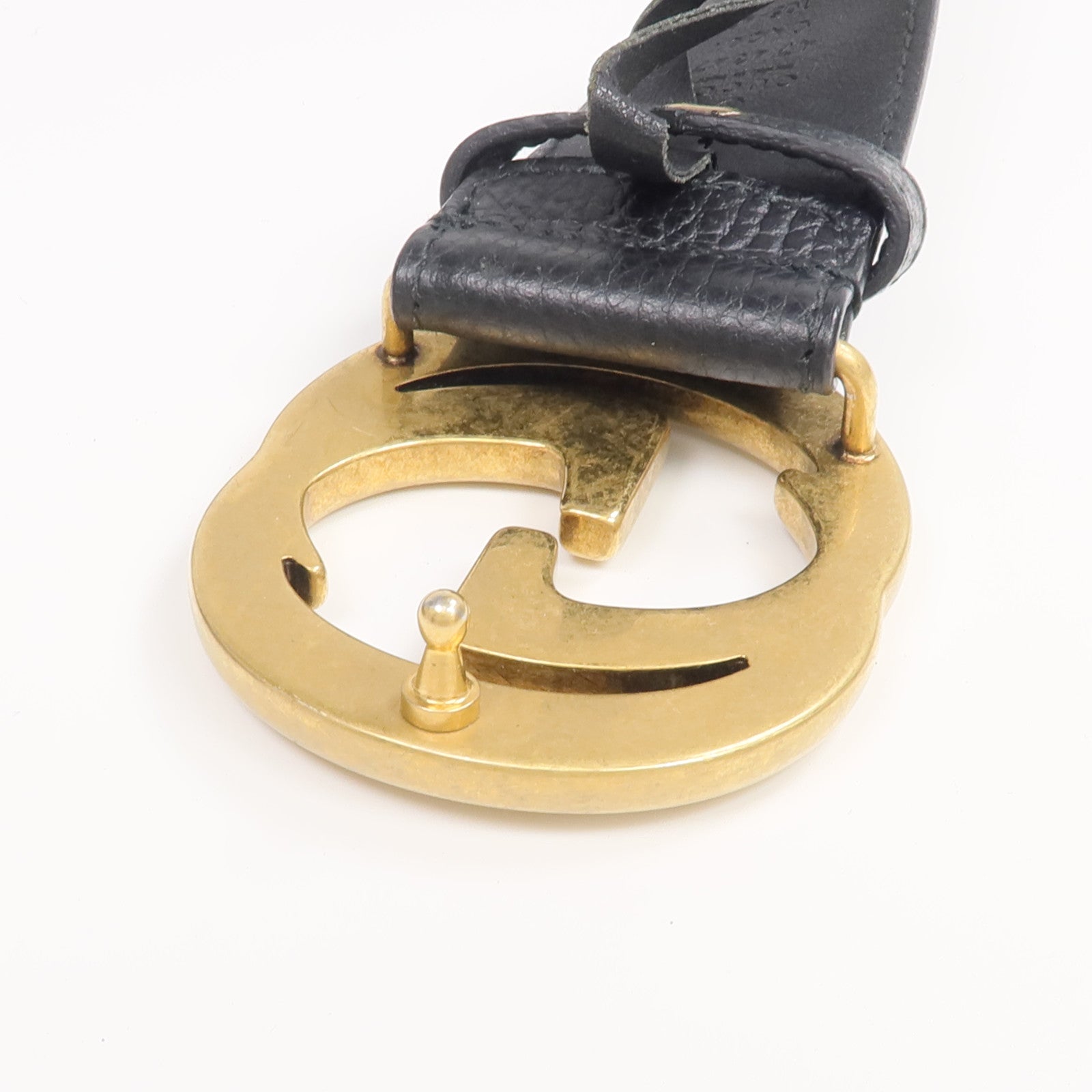 GUCCI 牛皮皮革GG Belt金扣皮帶