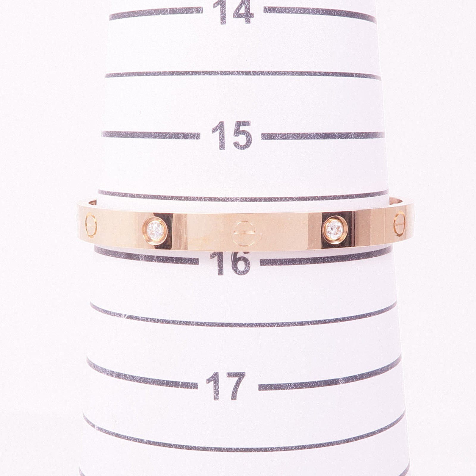 CARTIER 18K玫瑰金Love Bracelet 4P Diamond鑽石手鐲Cartier#17