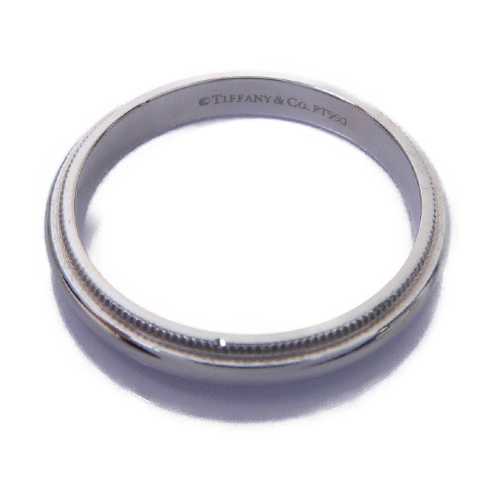 TIFFANY＆CO 【激減優惠】950PT鉑金Milg Rain Wedding Band Ring戒指US#8