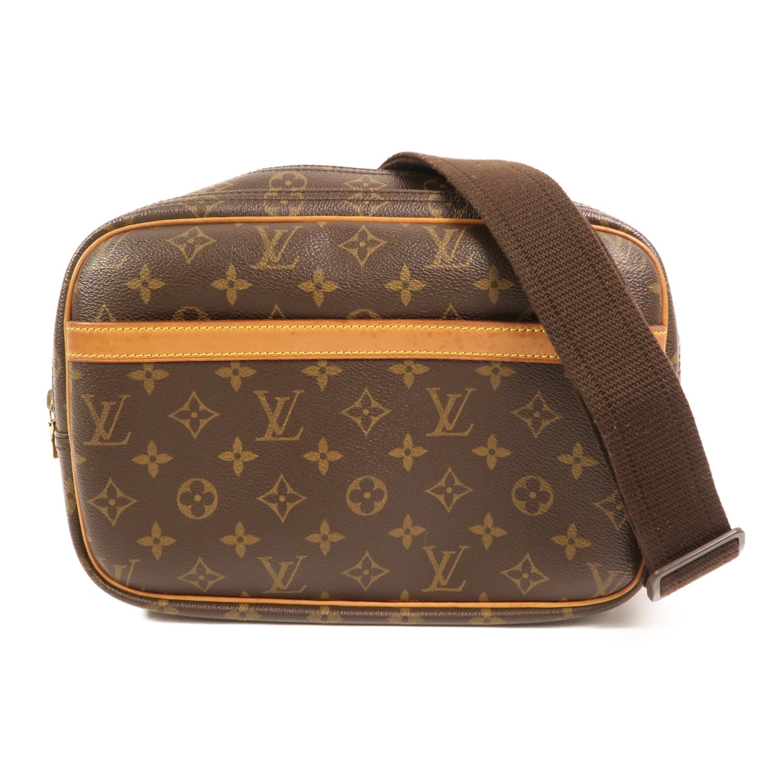 LOUIS VUITTON 【激減優惠】Monogram Reporter PM金扣肩背袋