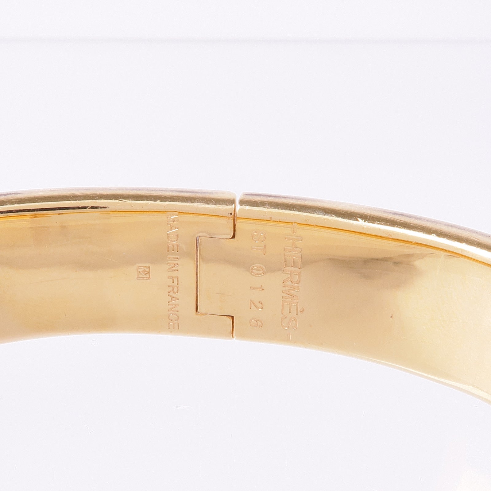 HERMES 金屬/琺瑯Clic H手鐲Noir