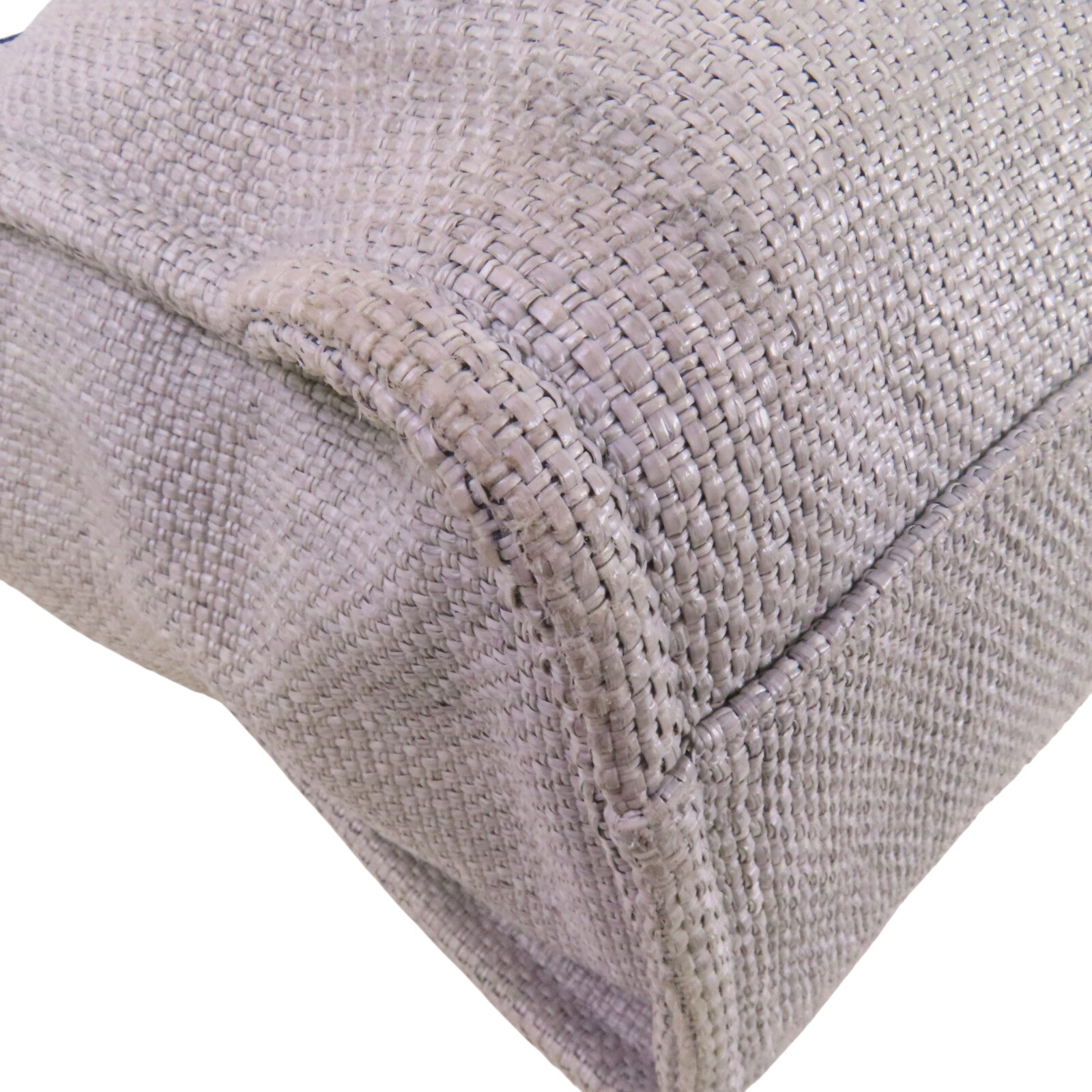 CHANEL 帆布Small Deauville Tote Bag銀扣鏈帶肩背袋