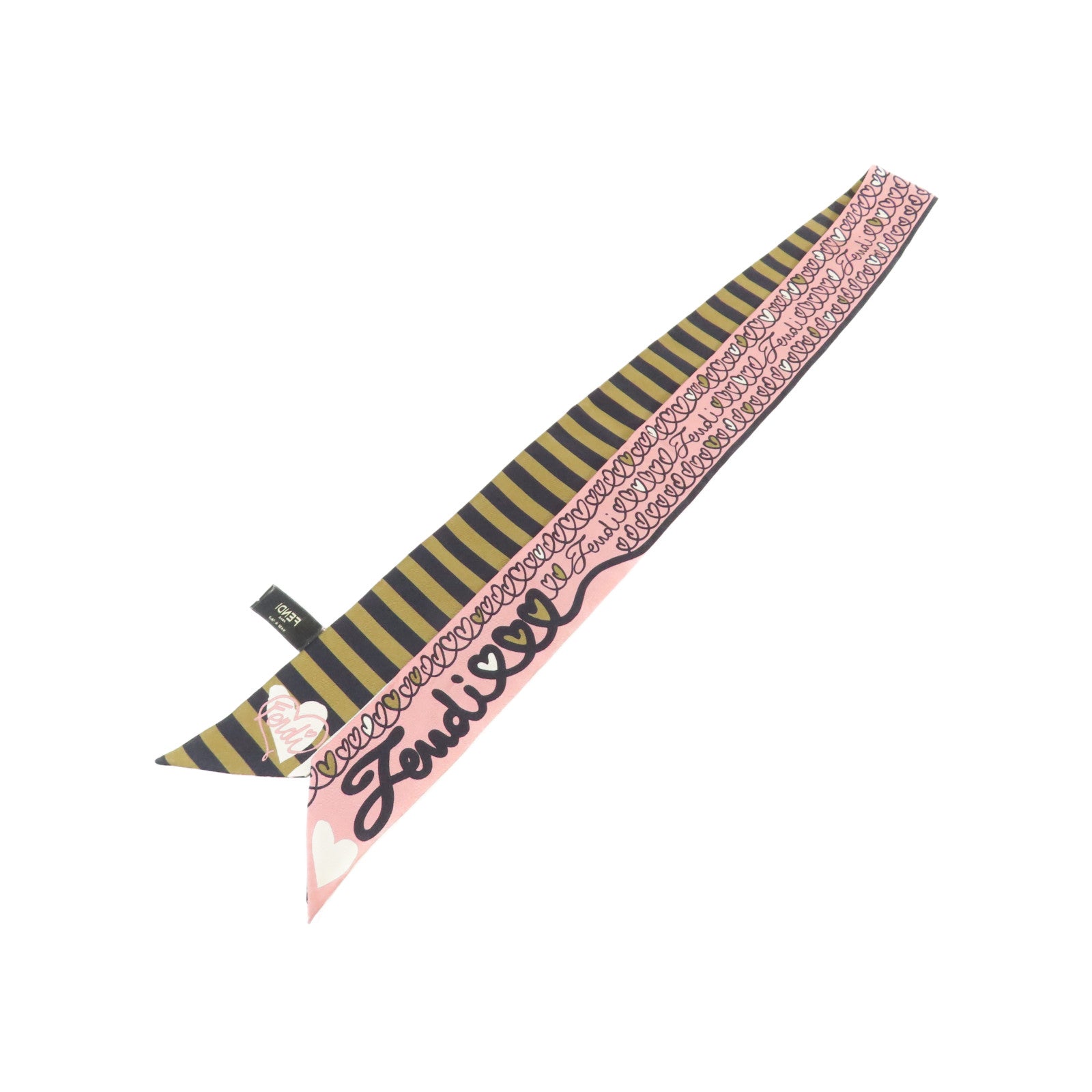 FENDI 【激減優惠】絲質Scarf絲巾粉紅色/黑色/啡色