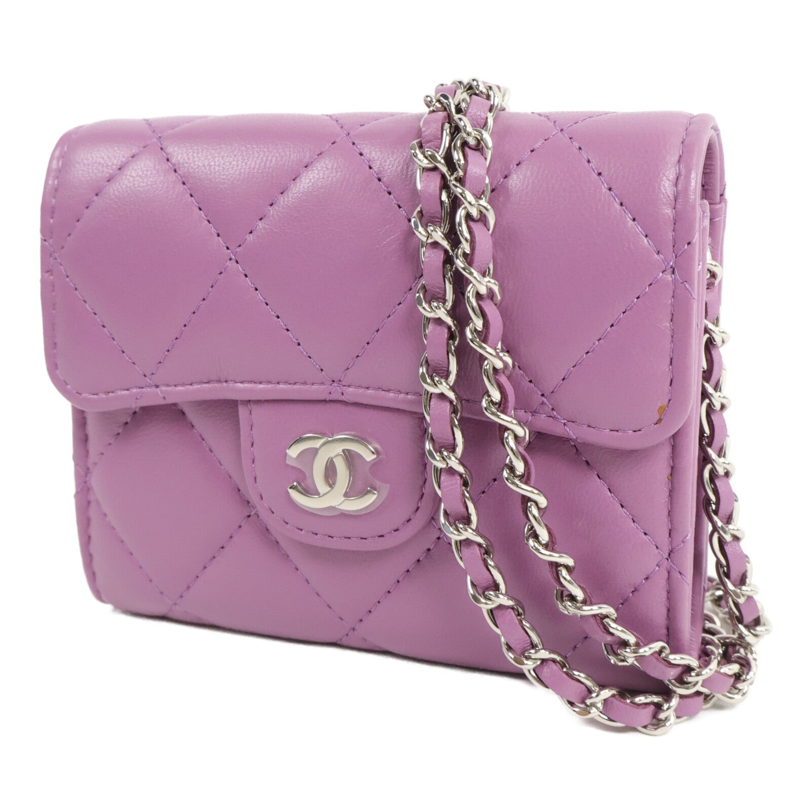 CHANEL 羊皮皮革Chain Shoulder Bag鏈帶肩背袋