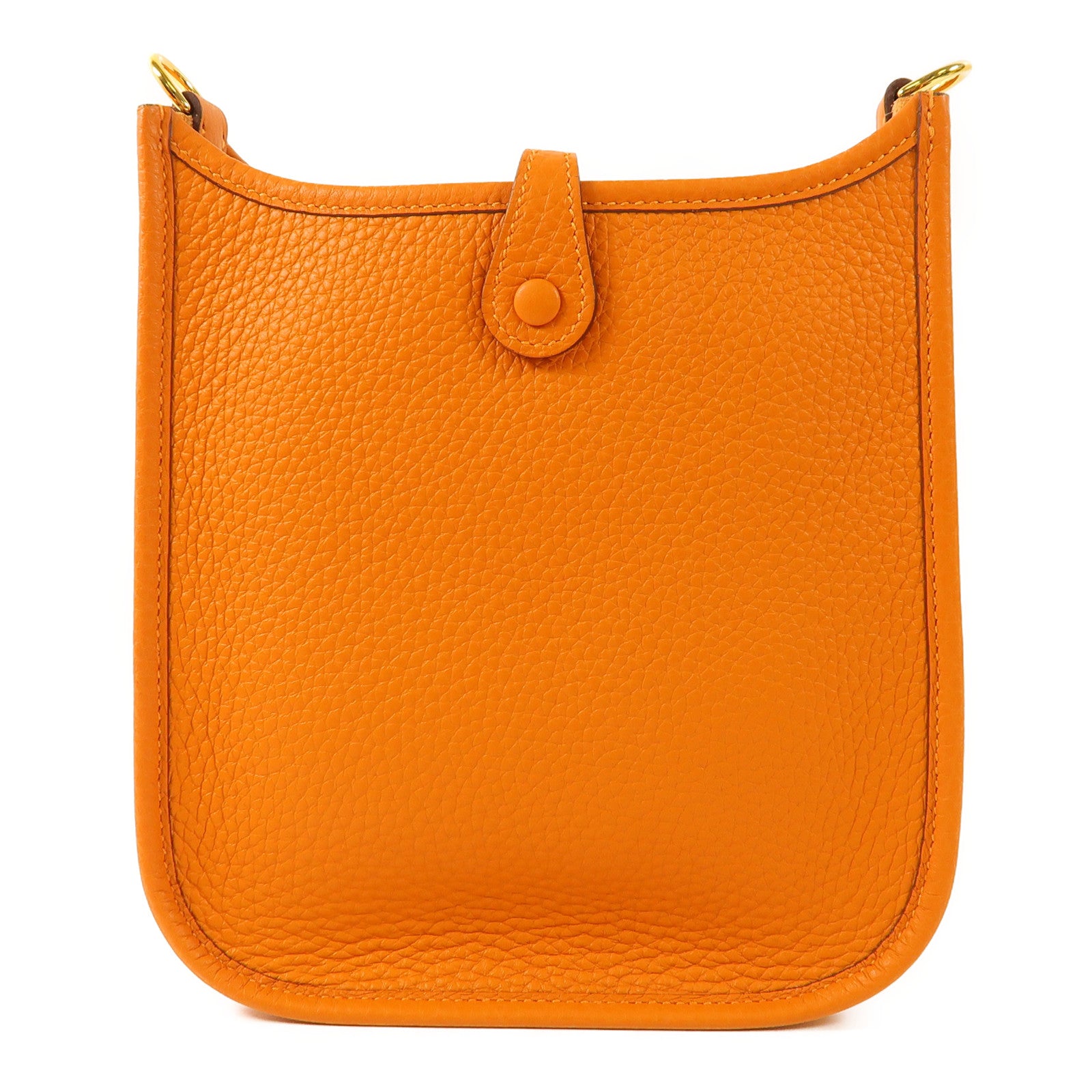 HERMES Clemence皮革Evelyne TPM金扣肩背袋93 Orange