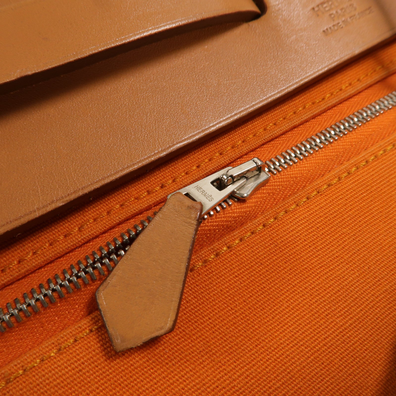 HERMES 帆布Herbag PM手挽肩背兩用袋Orange H