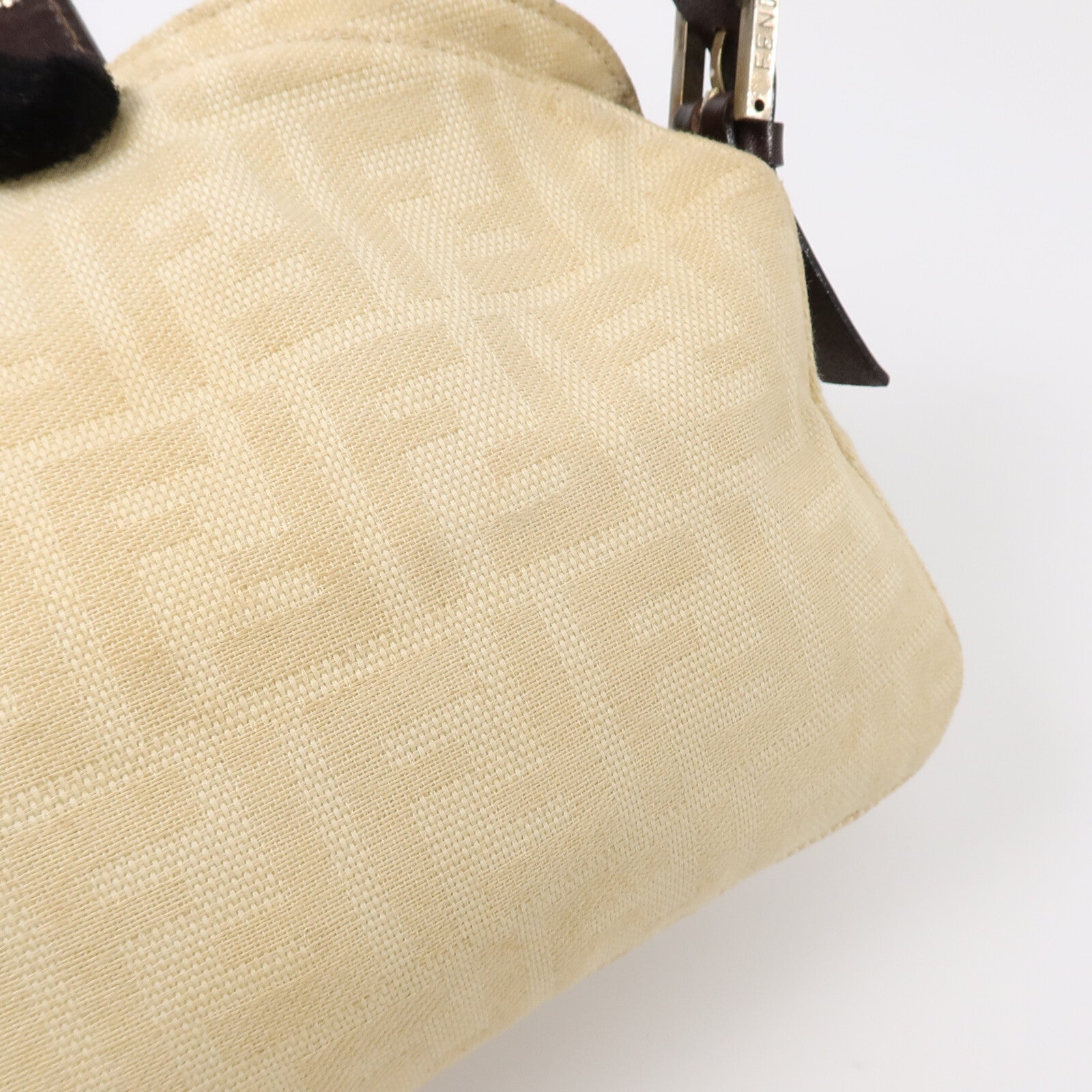 FENDI 帆布/牛皮皮革Zucca Double Flap Mamma肩背袋