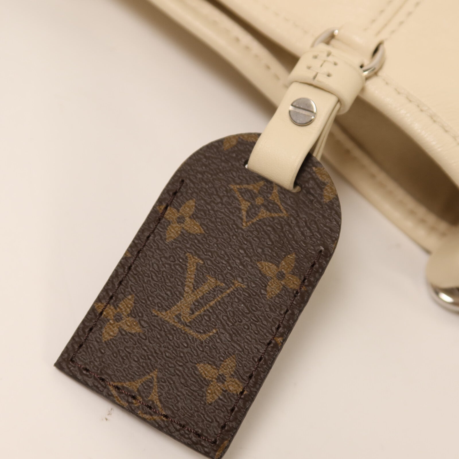 LOUIS VUITTON 羊皮皮革/Monogram CarryAll Cargo Vibe PM銀扣鏈帶手挽肩背兩用袋