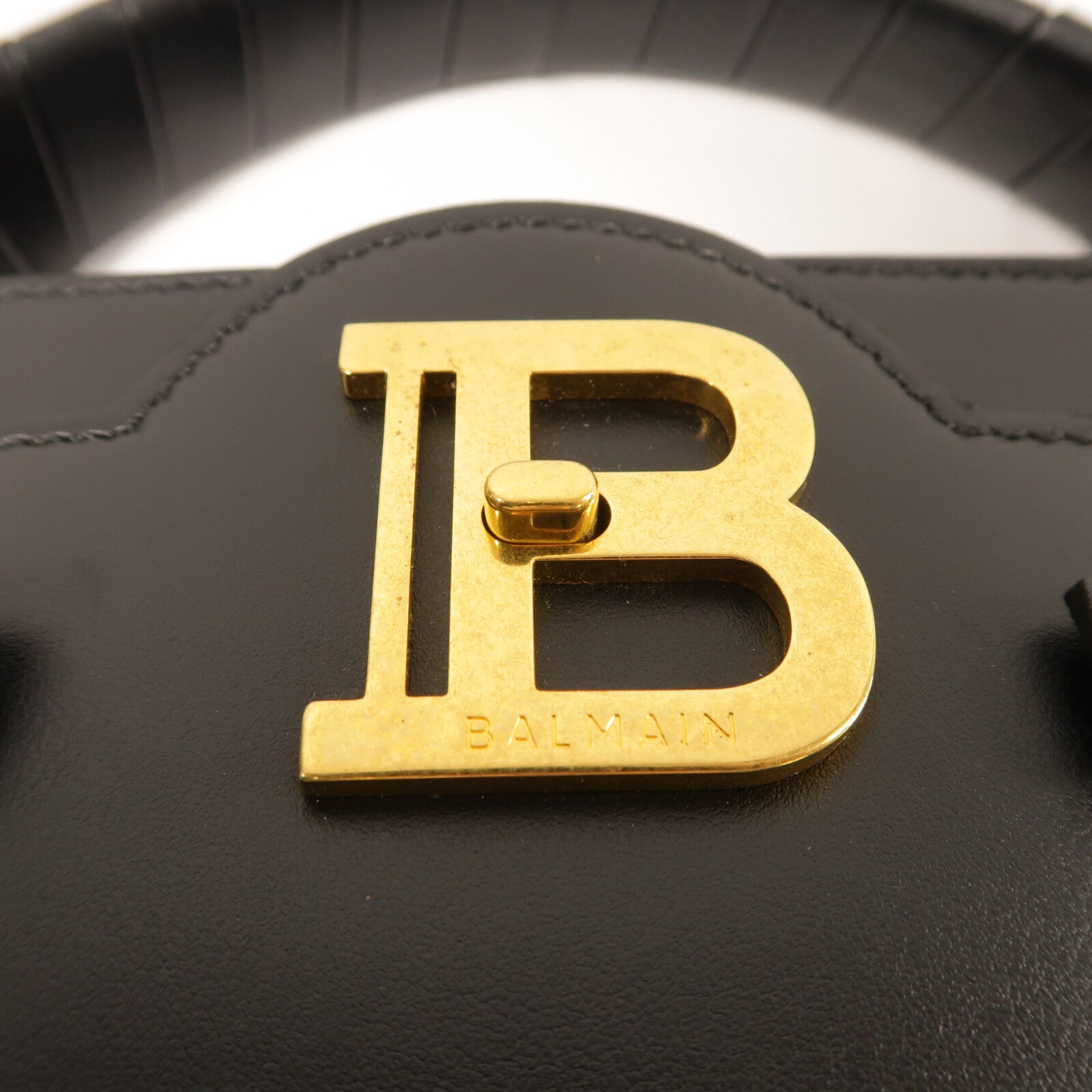 BALMAIN 牛皮皮革B-Buzz 22 Mini金扣手挽肩背兩用袋