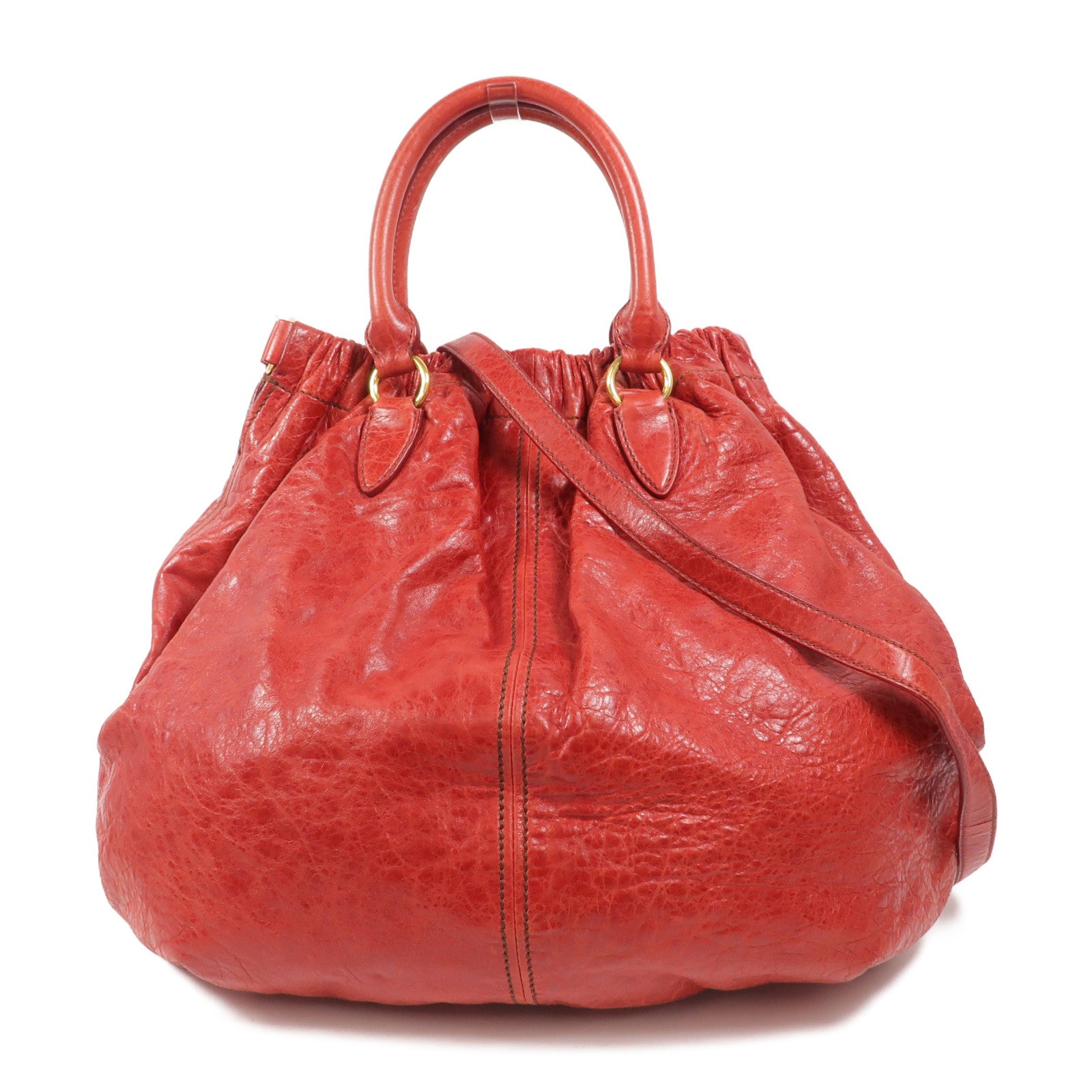 Miu Miu 牛皮皮革2 Way Shoulder手挽肩背兩用袋