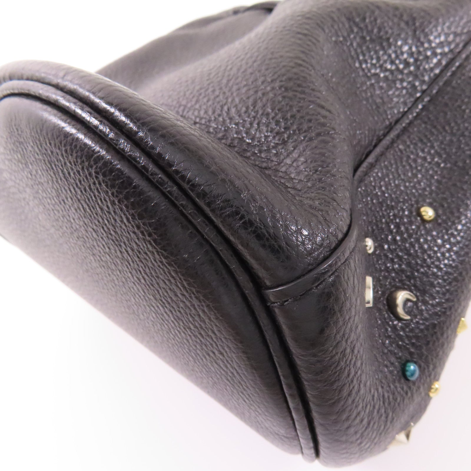 COACH 牛皮皮革Bucket Bag银扣手挽袋