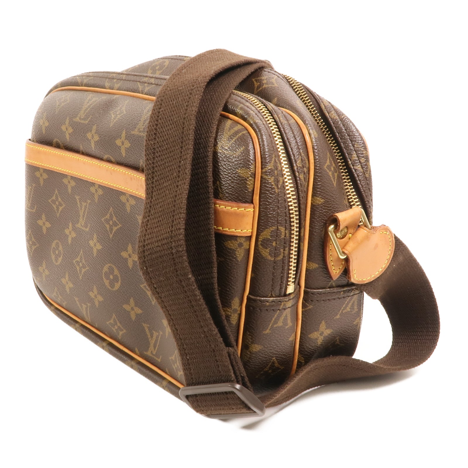 LOUIS VUITTON 【激減優惠】Monogram Reporter PM金扣肩背袋