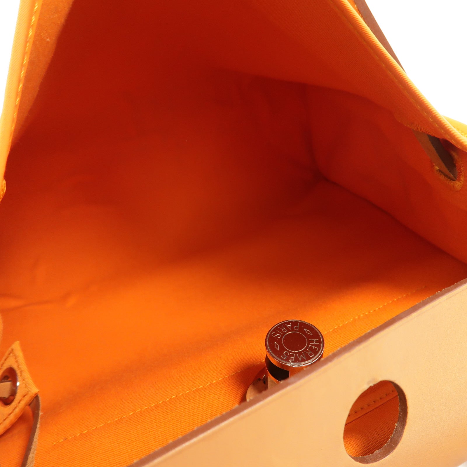 HERMES 帆布Herbag PM手挽肩背兩用袋Orange H