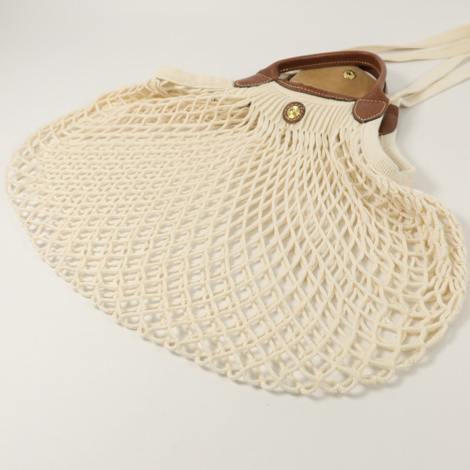 Longchamp 針織布料Le Pliage Filet L Mesh Bag手挽肩背兩用袋
