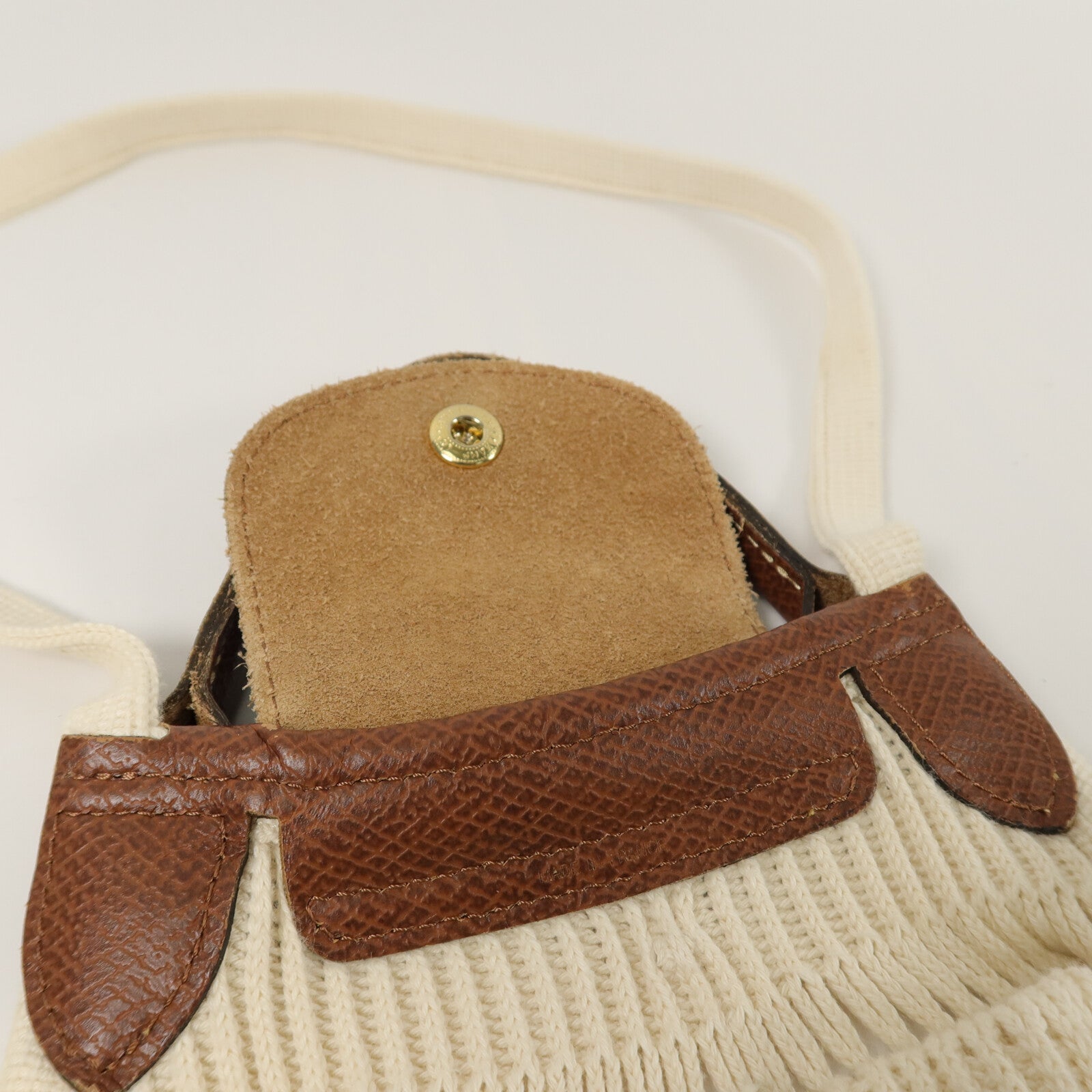 Longchamp 針織布料Le Pliage Filet L Mesh Bag手挽肩背兩用袋