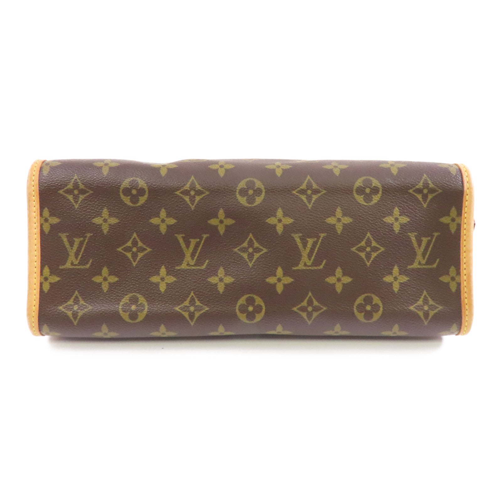 LOUIS VUITTON Monogram Popincourt金扣手挽袋棕色