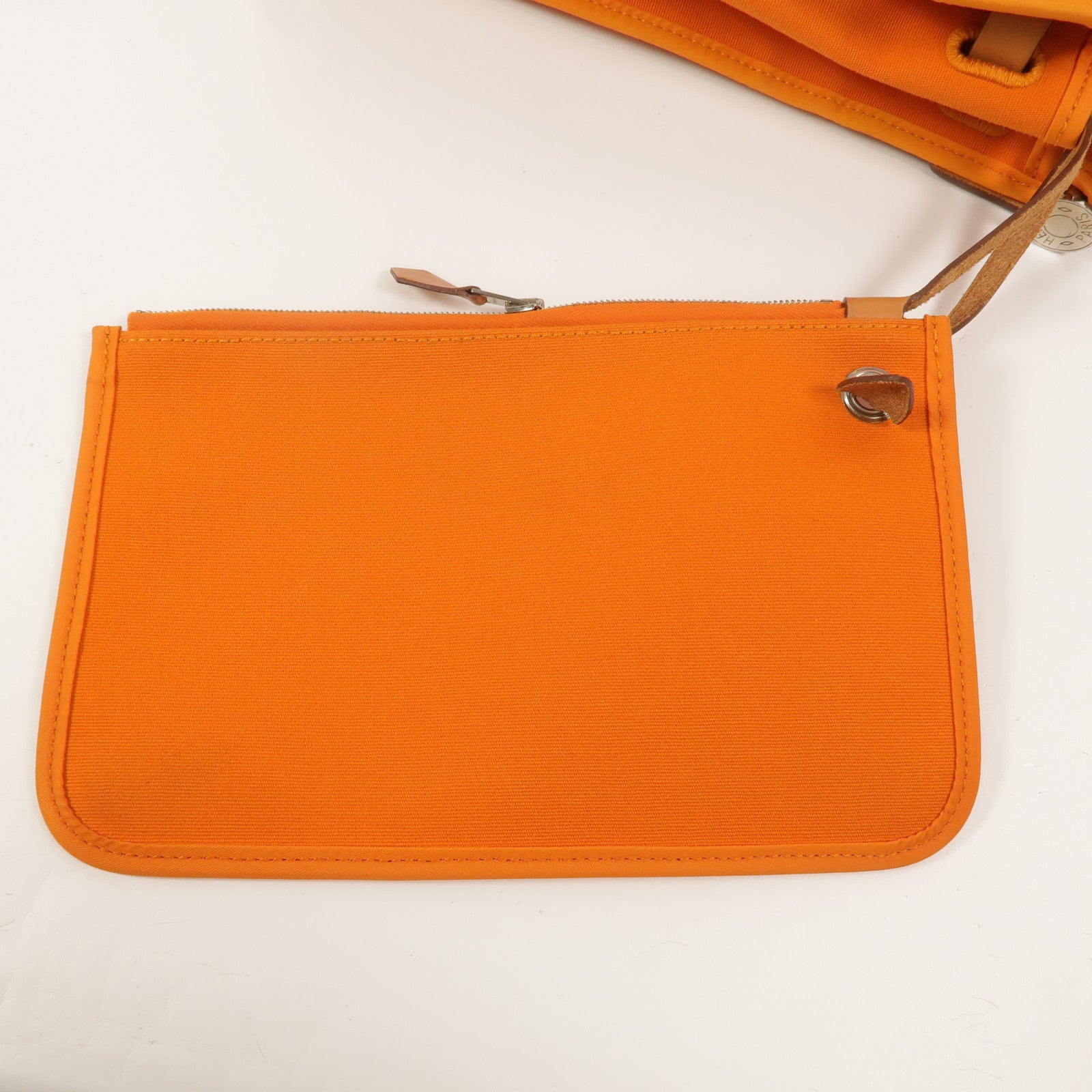 HERMES 帆布Herbag PM手挽肩背兩用袋Orange H
