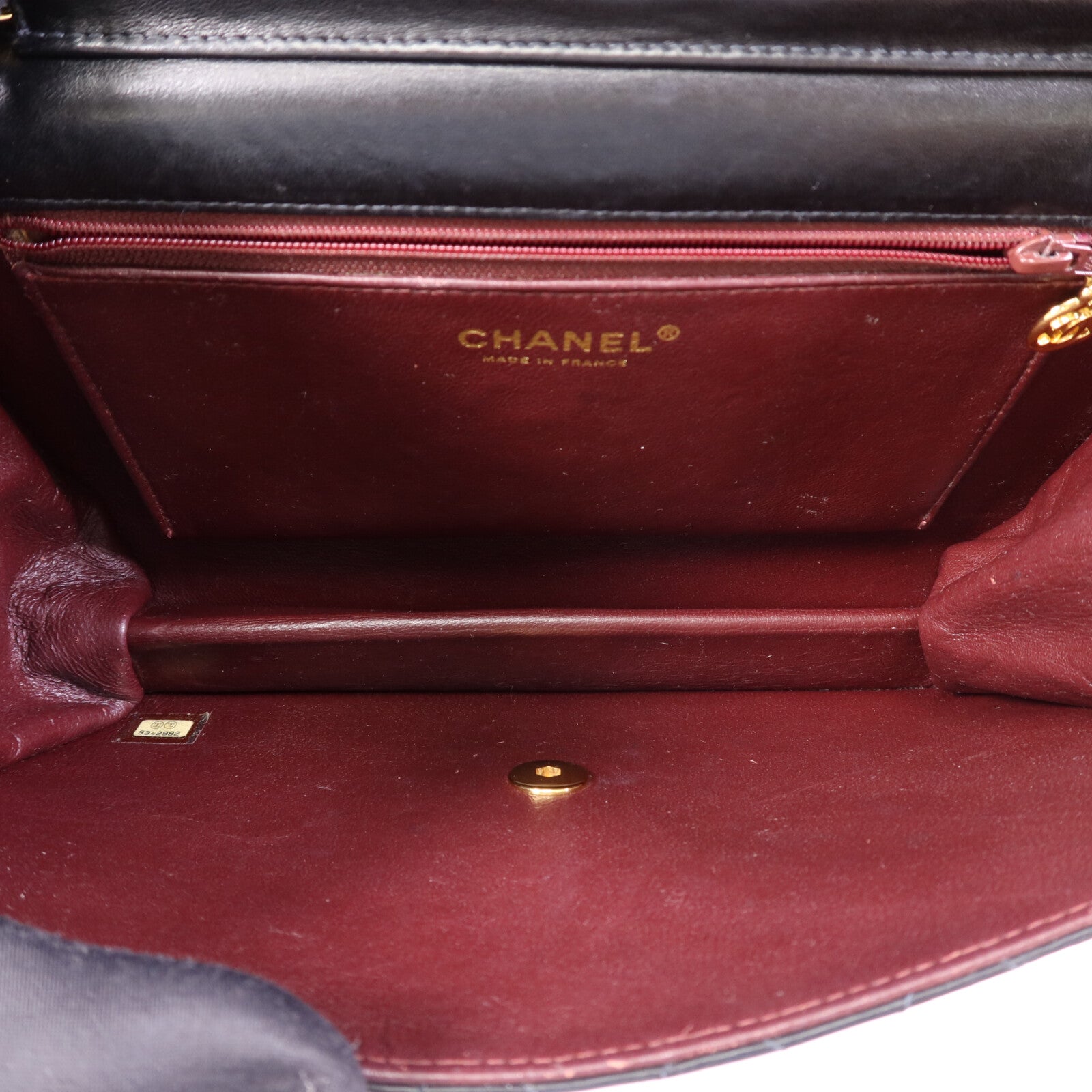 CHANEL 羊皮皮革Vintage Chain Shoulder Bag金扣鏈帶肩背袋