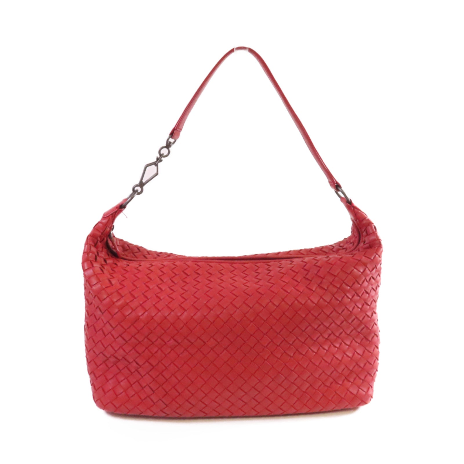 BOTTEGA VENETA 織紋皮革Shoulder Bag肩背袋紅色