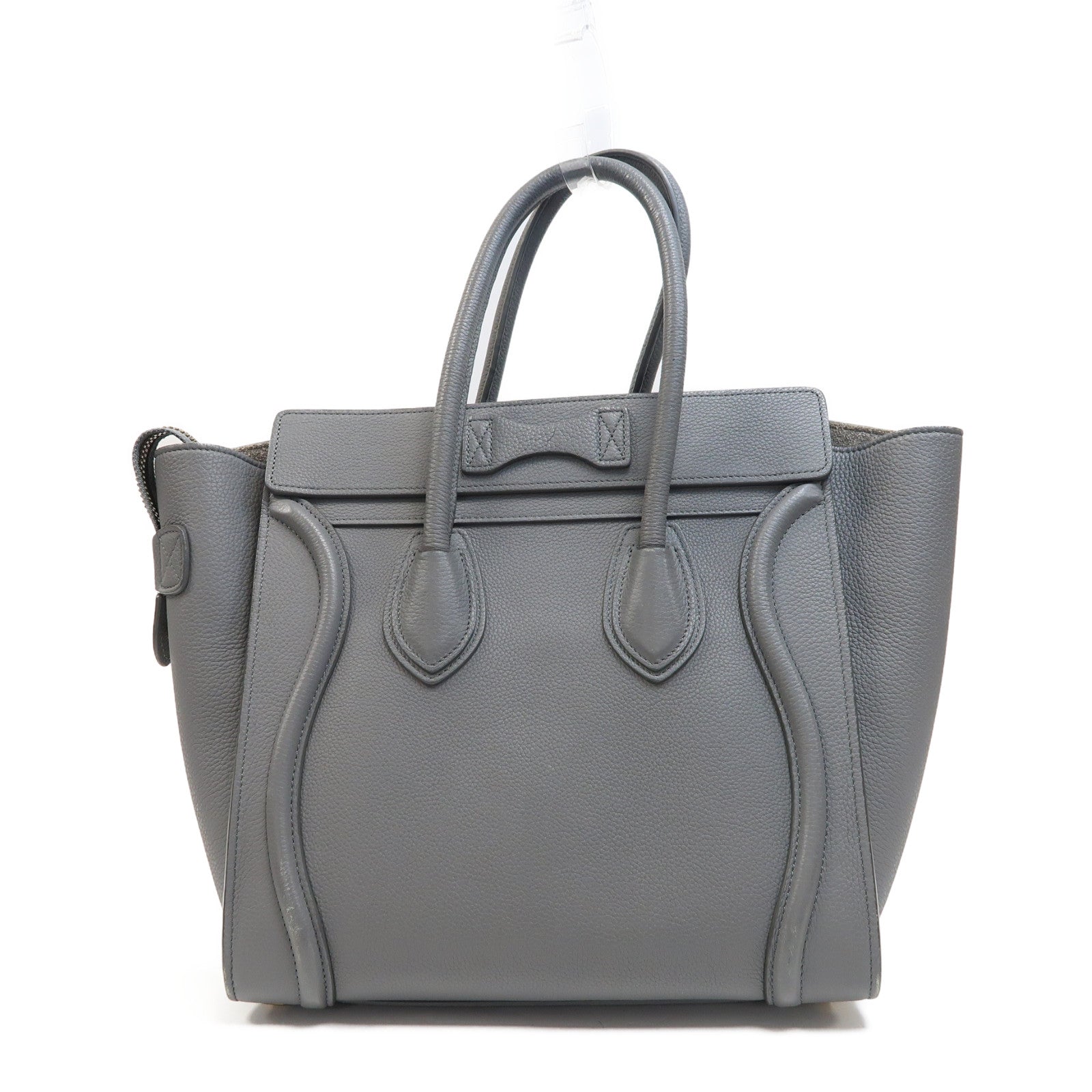 CELINE 【激減優惠】牛皮皮革Micro Luggage金扣手挽袋灰色