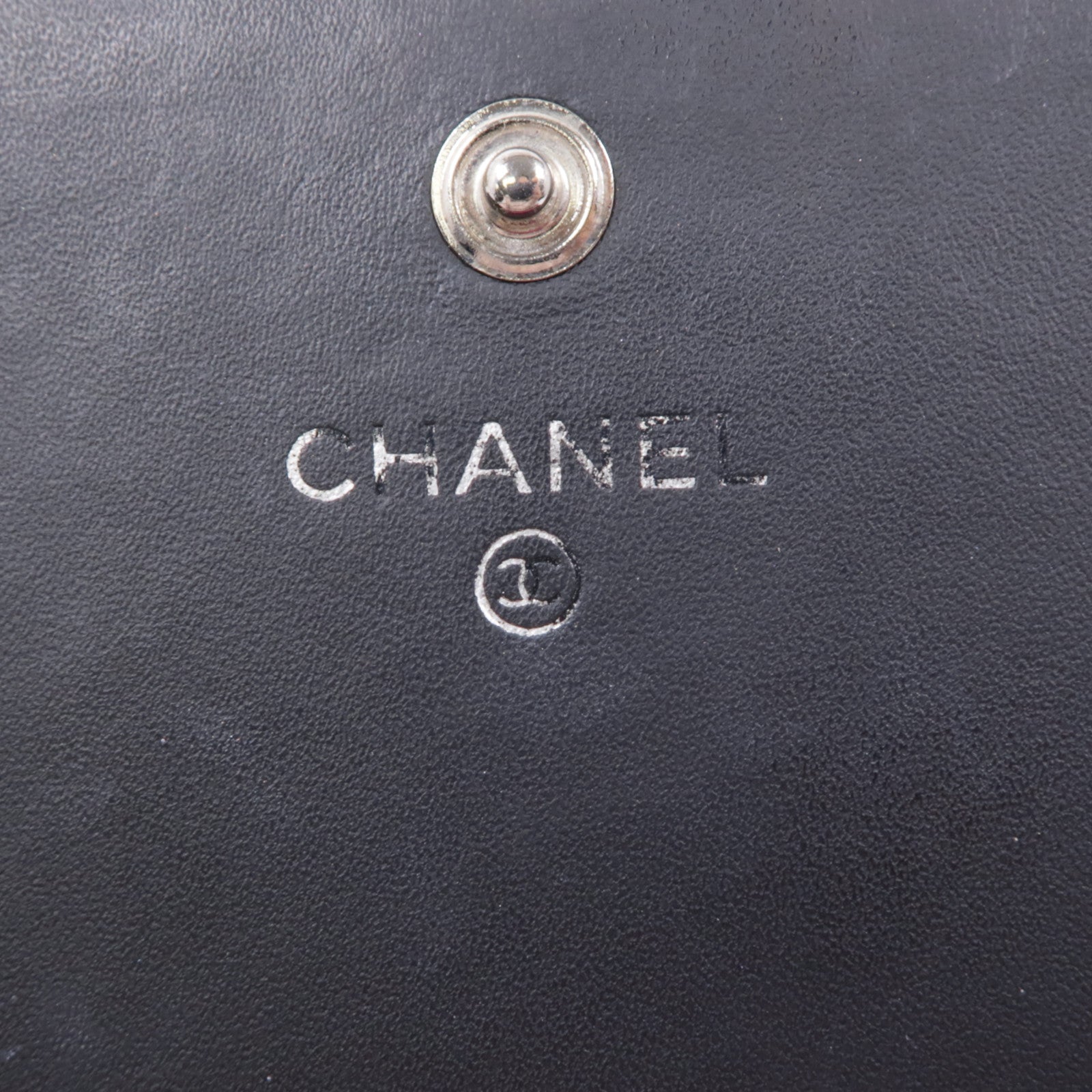 CHANEL 【激減優惠】牛皮皮革Cambon Compact Long Wallet銀扣長錢包