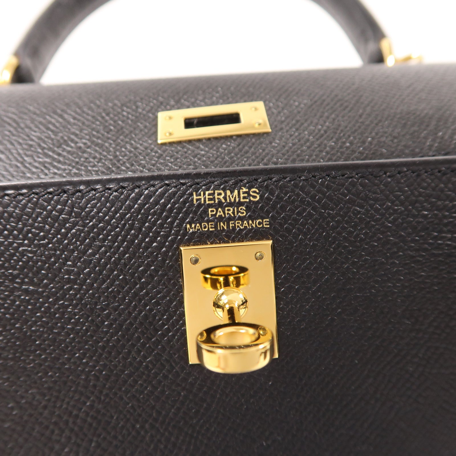 HERMES Epsom皮革Kelly 25金扣手挽肩背兩用袋