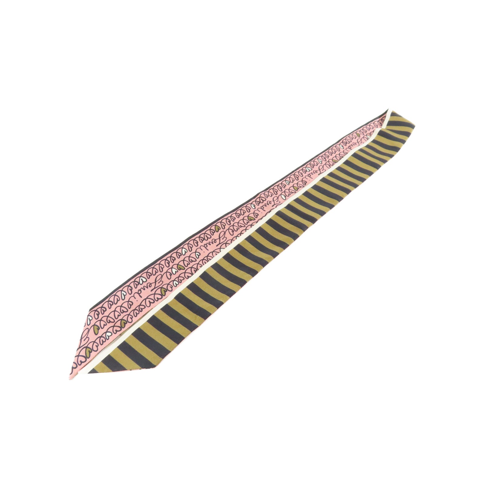 FENDI 【激減優惠】絲質Scarf絲巾粉紅色/黑色/啡色