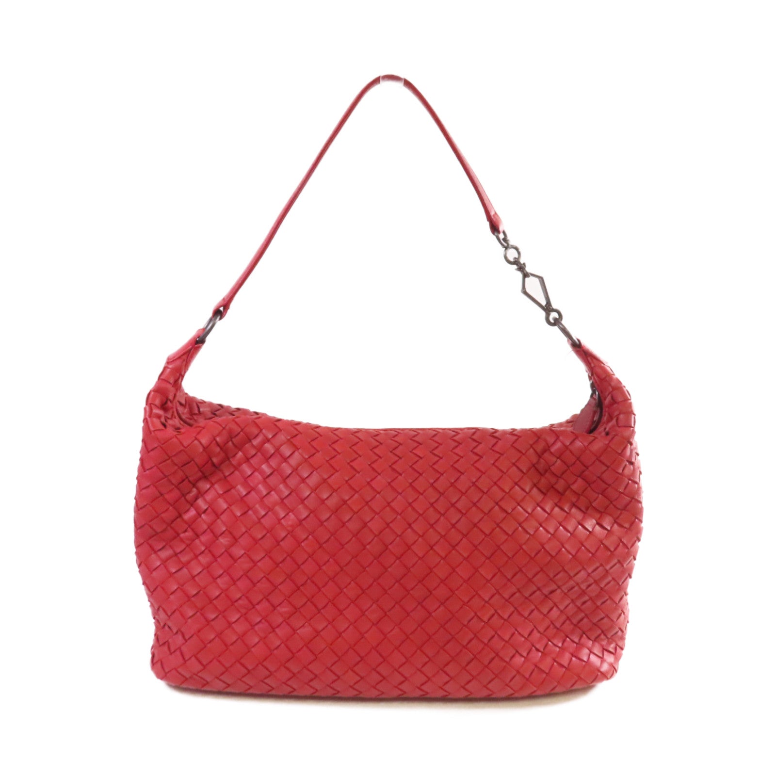 BOTTEGA VENETA 織紋皮革Shoulder Bag肩背袋紅色