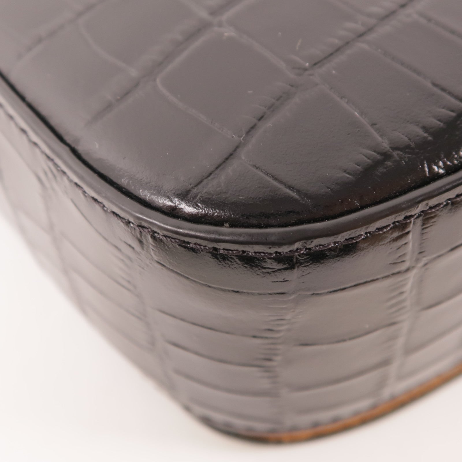 COACH 皮革Shoulder Bag銀扣肩背袋