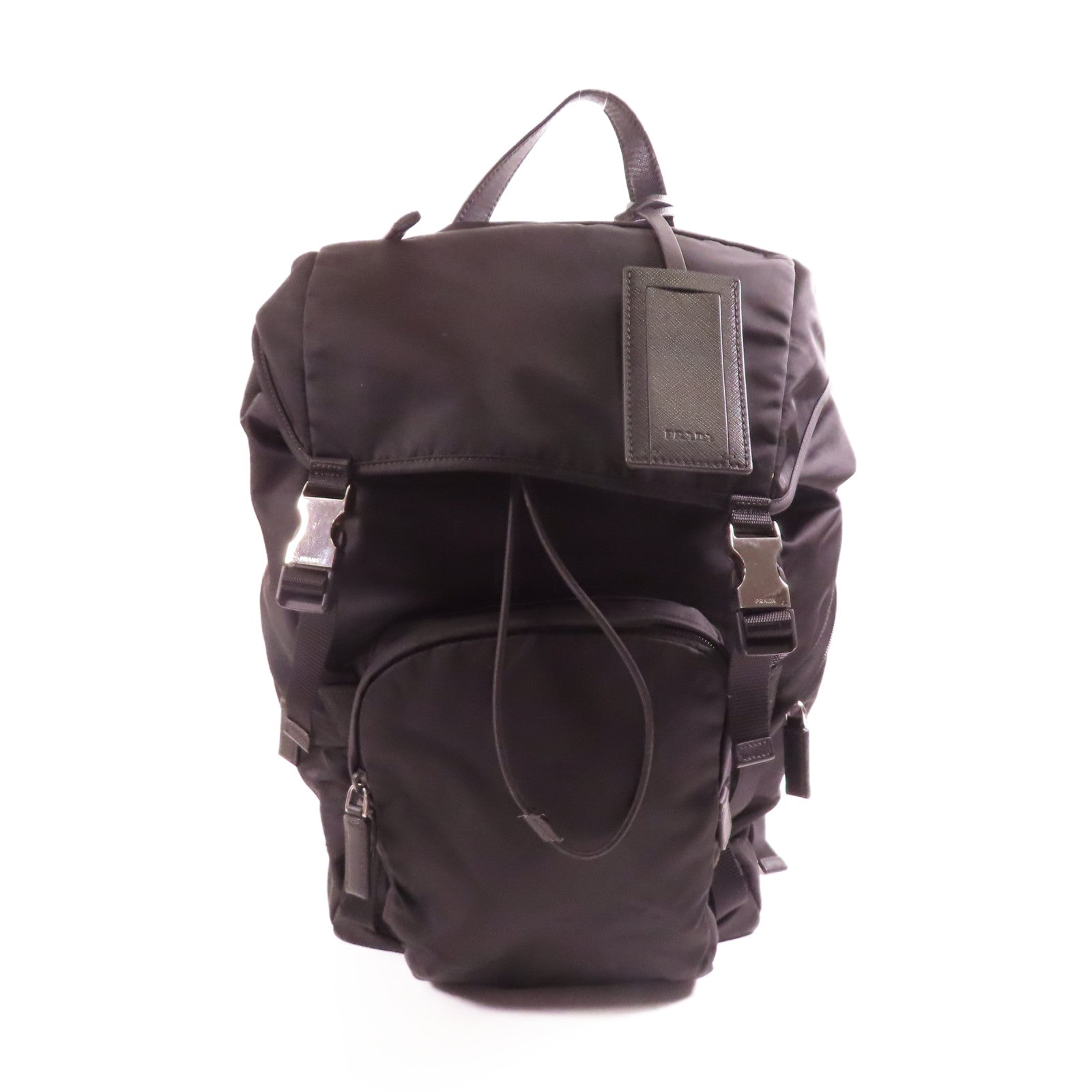 PRADA 尼龍Backpack銀扣背包