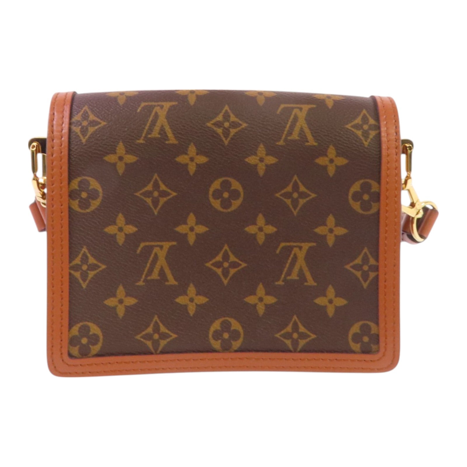 LOUIS VUITTON Monogram Reverse Mini Dauphine金扣肩背袋