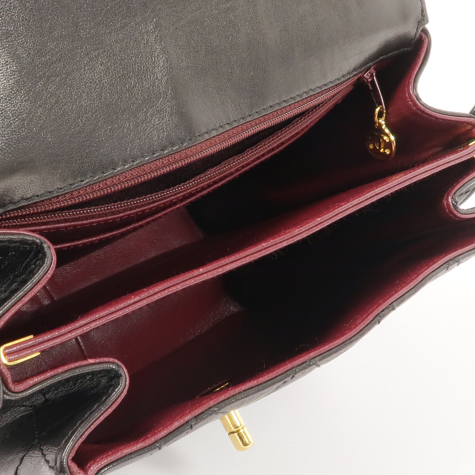 CHANEL 羊皮皮革Shoulder Bag金扣肩背袋