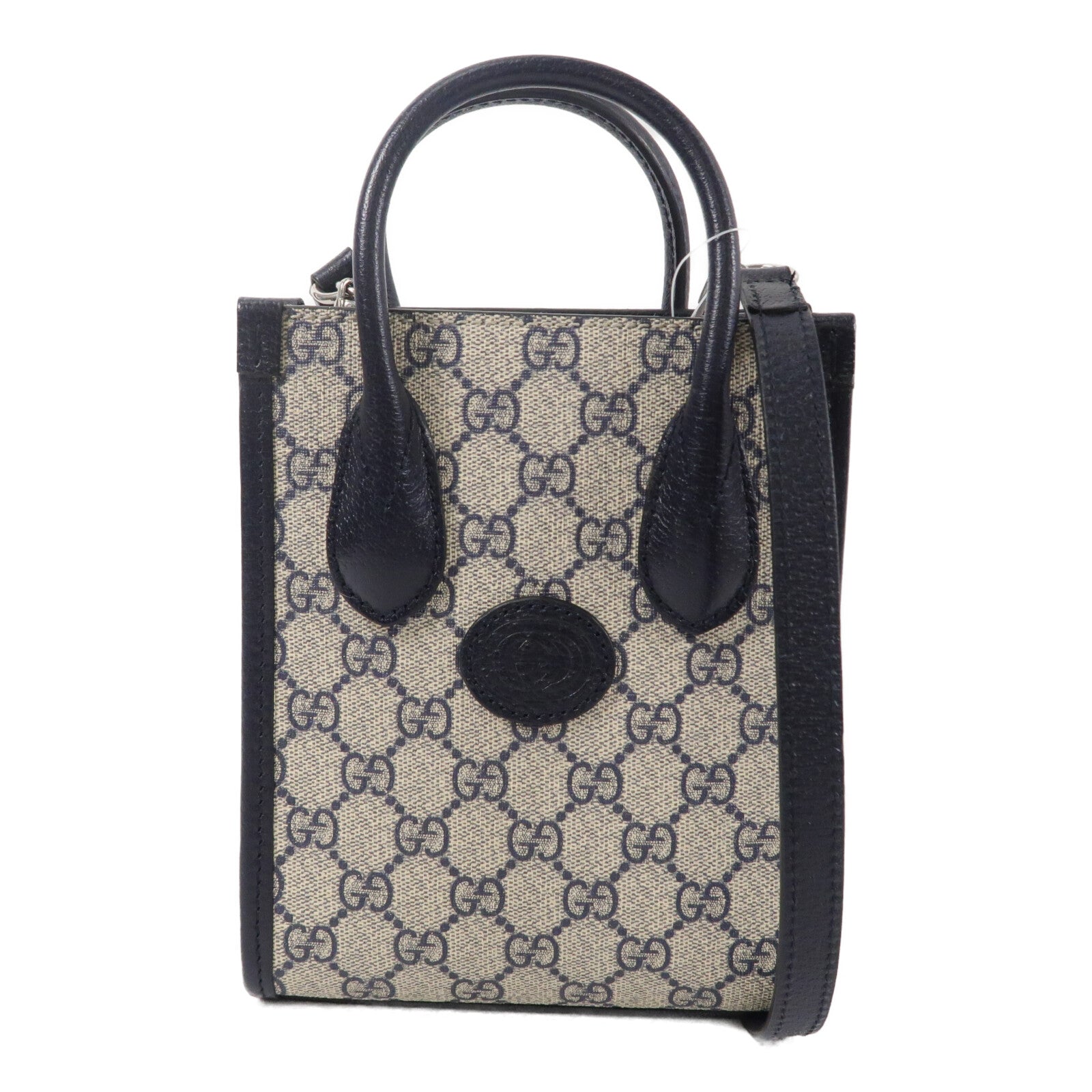 GUCCI 塗層帆布GG Supreme手挽肩背兩用袋