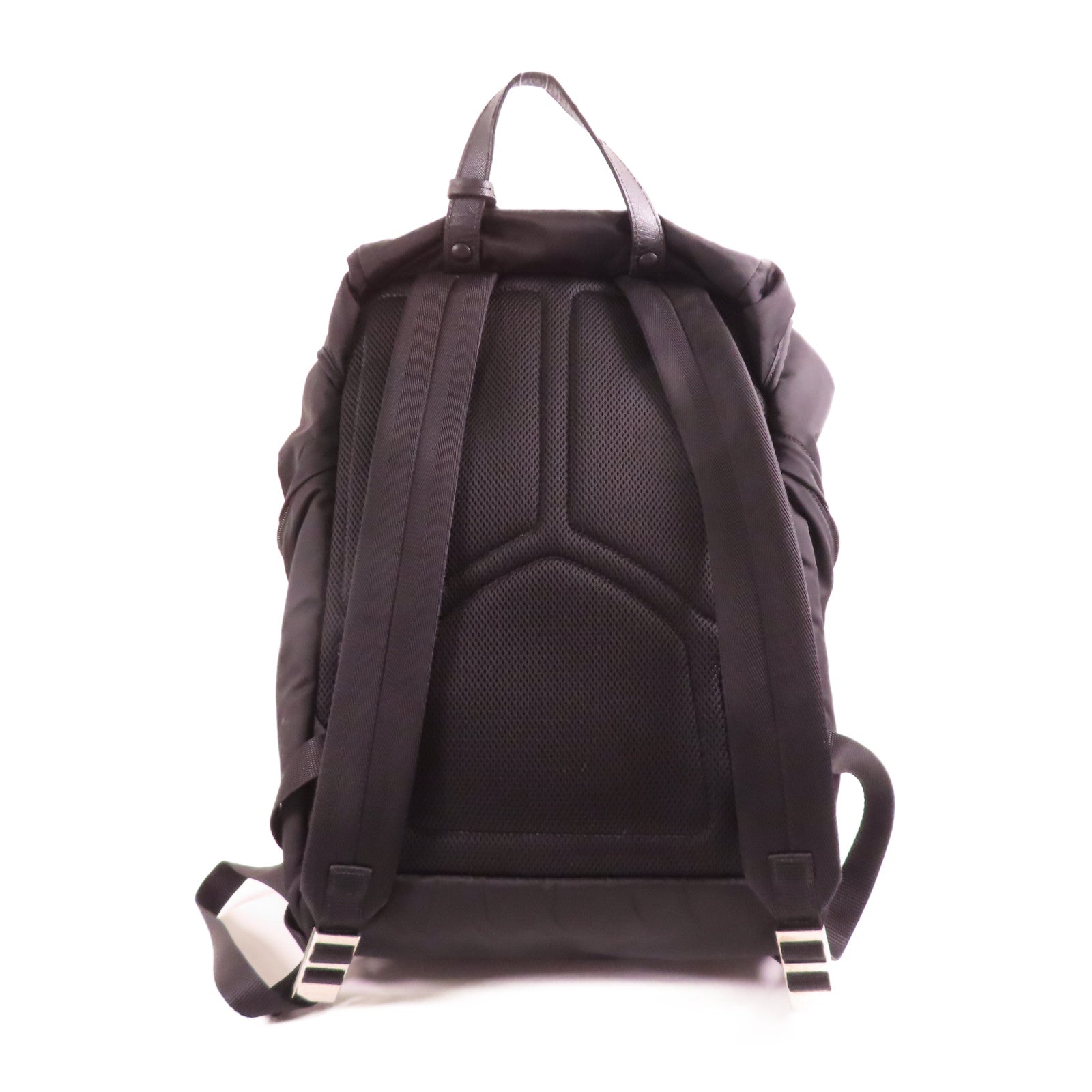 PRADA 尼龍Backpack銀扣背包